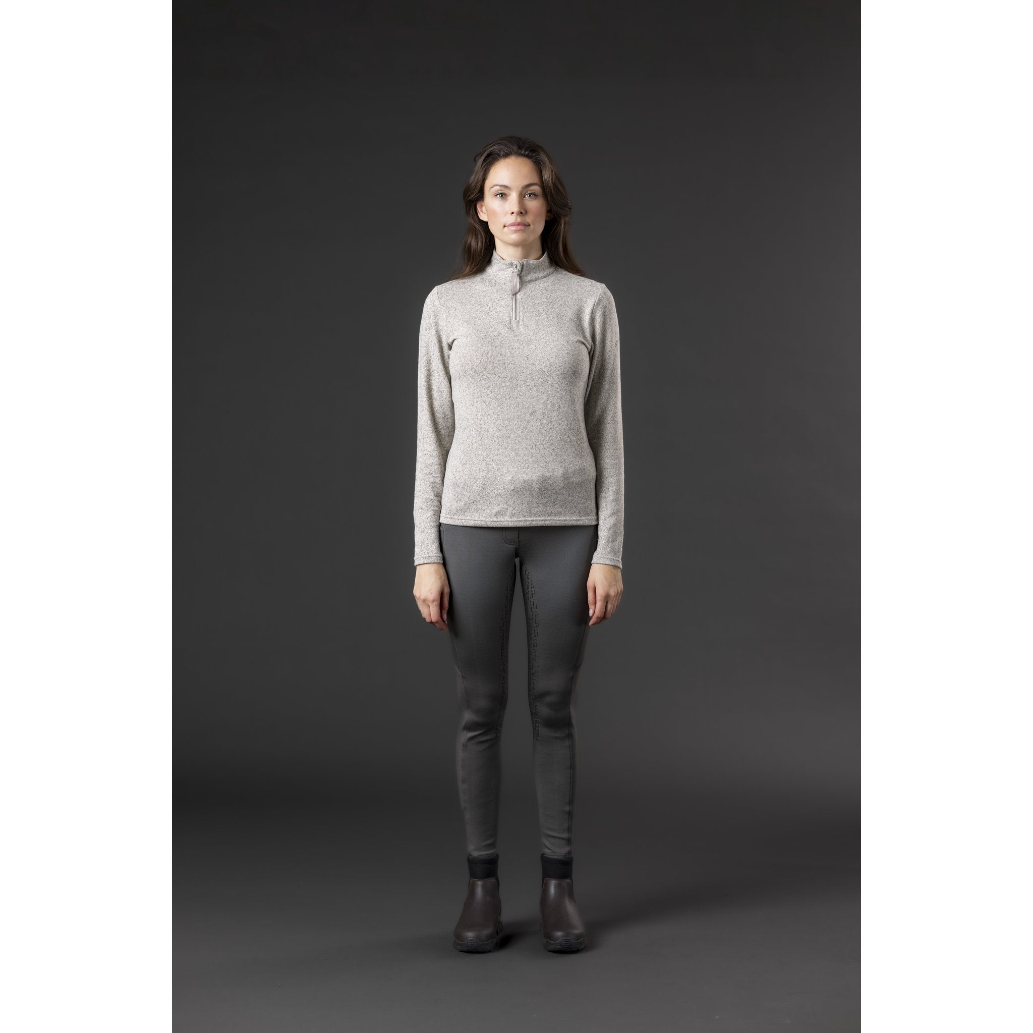 Equipage Stacey långärmad ridskjorta med half-zip
