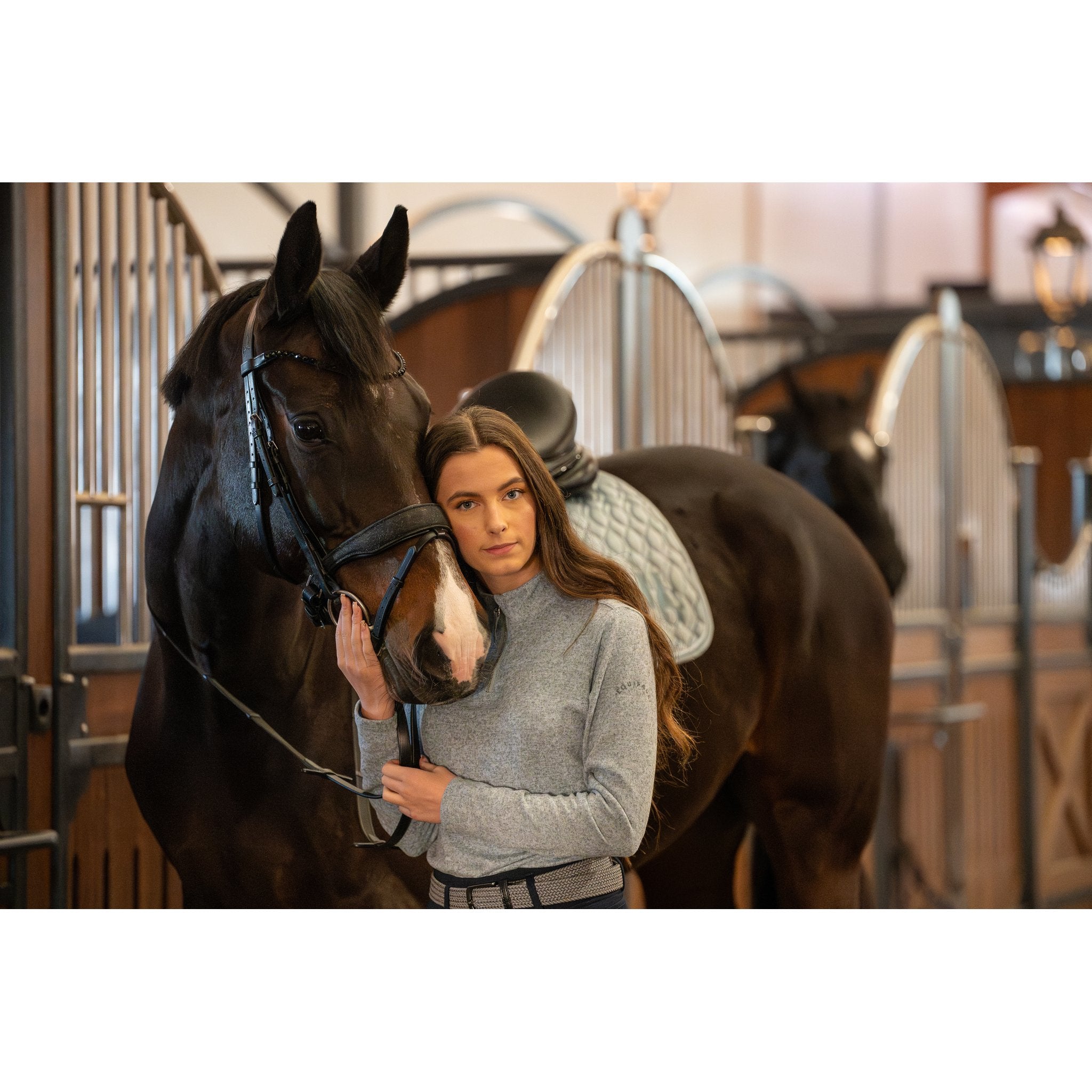 Equipage Stacey långärmad ridskjorta med half-zip