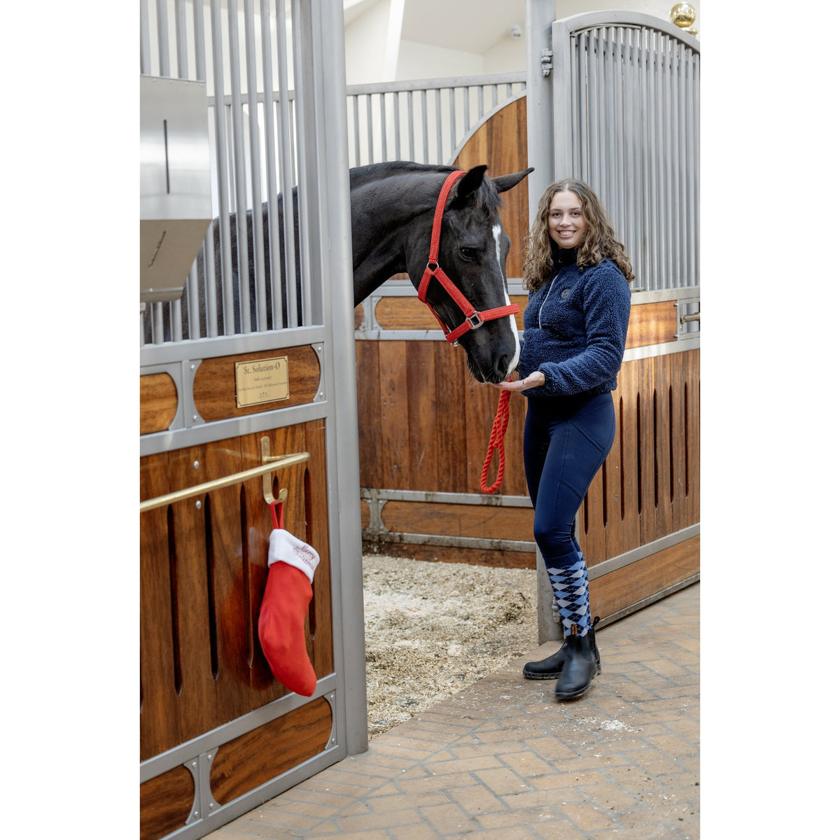 Horse Guard fleece julestrumpa