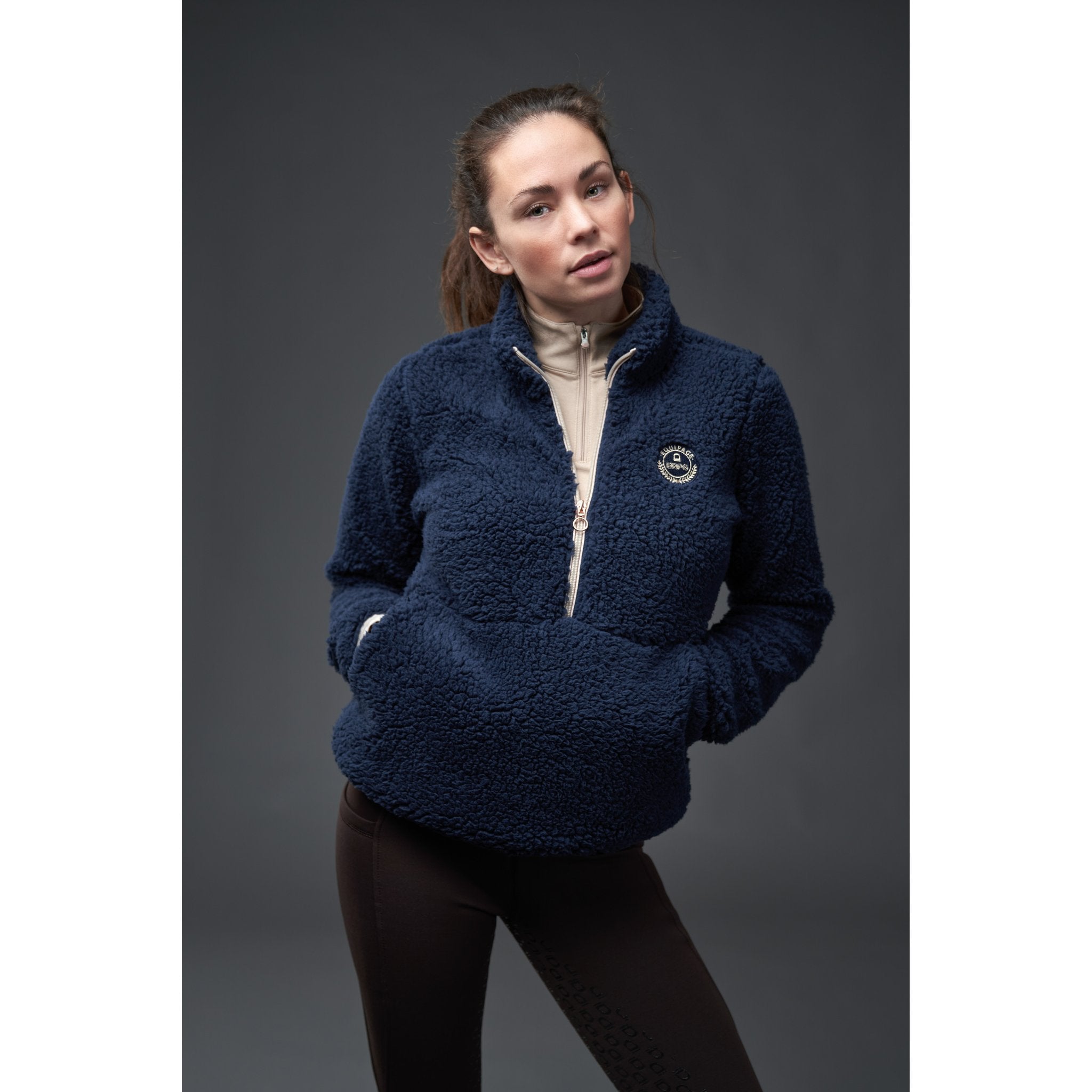 Equipage Joelle Half-zip teddy ridjacka