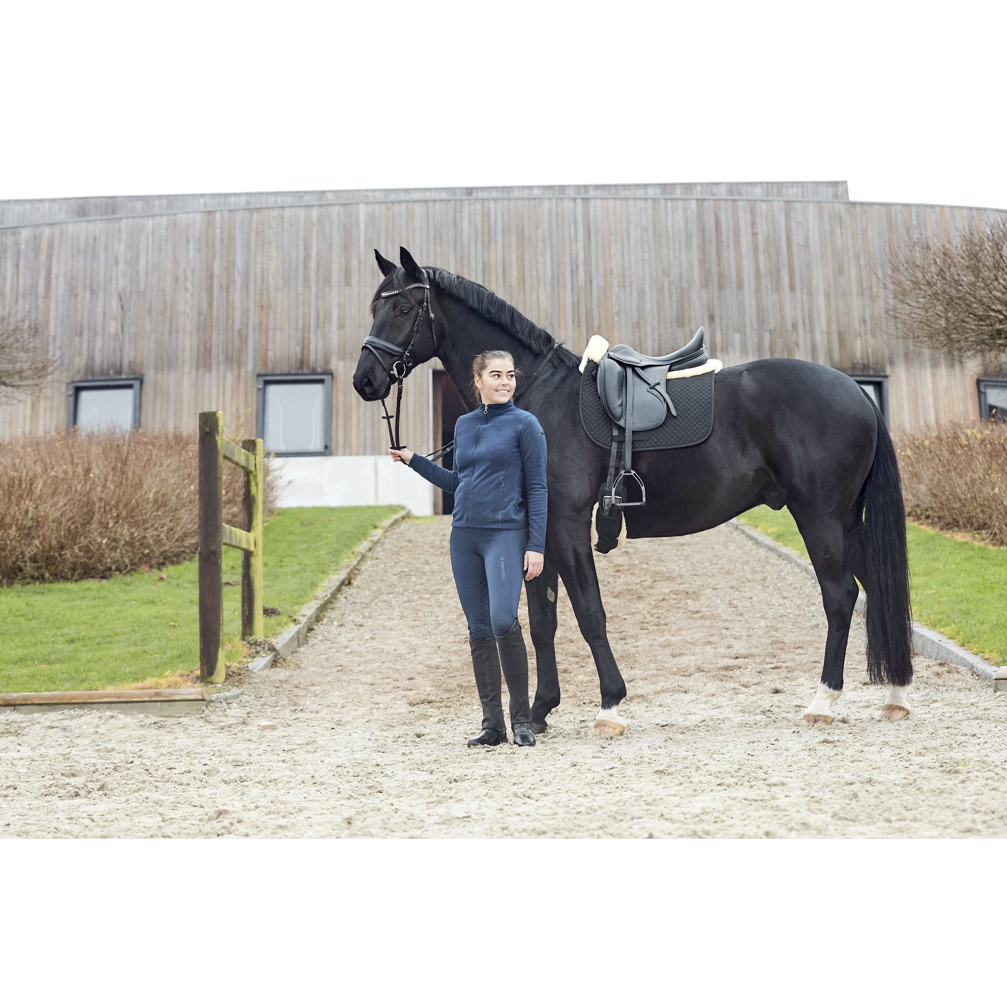 Equipage Gilly fleece cardigan för ridning