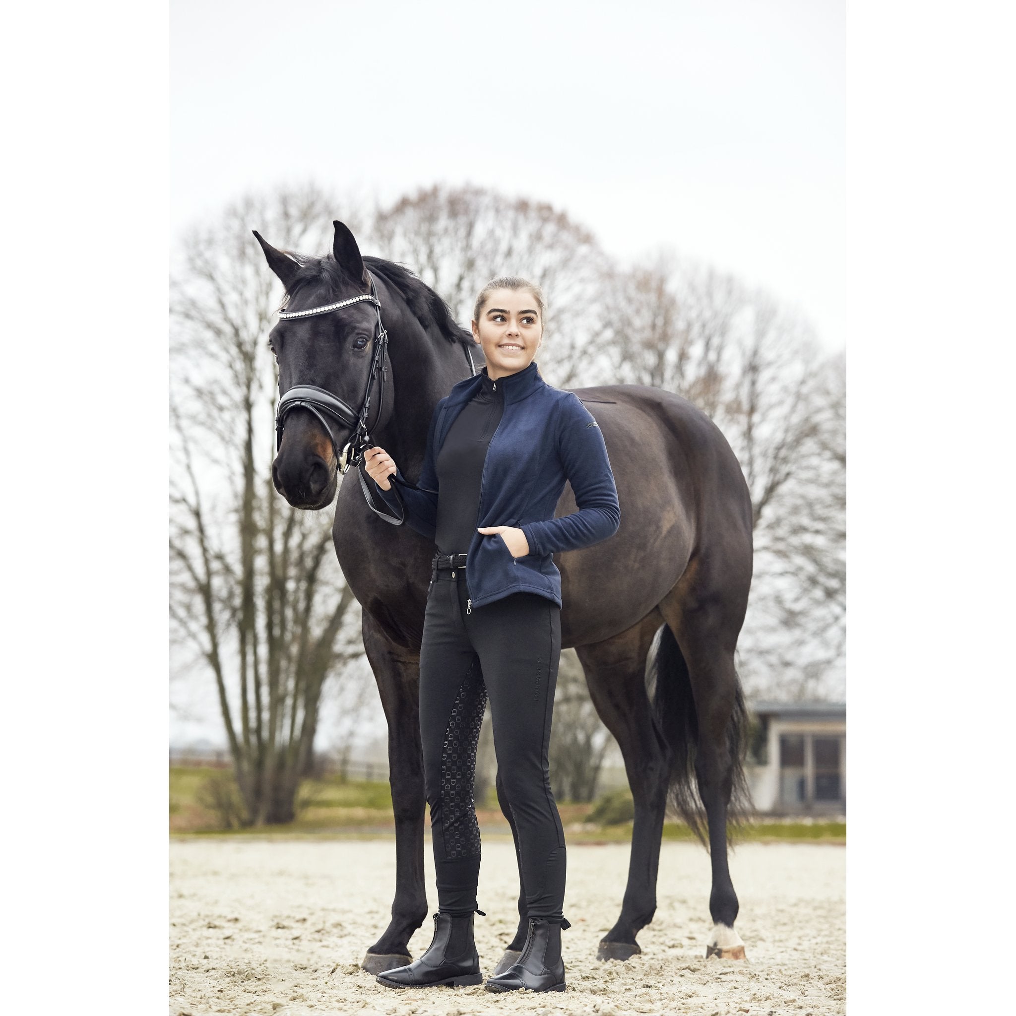 Equipage Gilly fleece cardigan för ridning