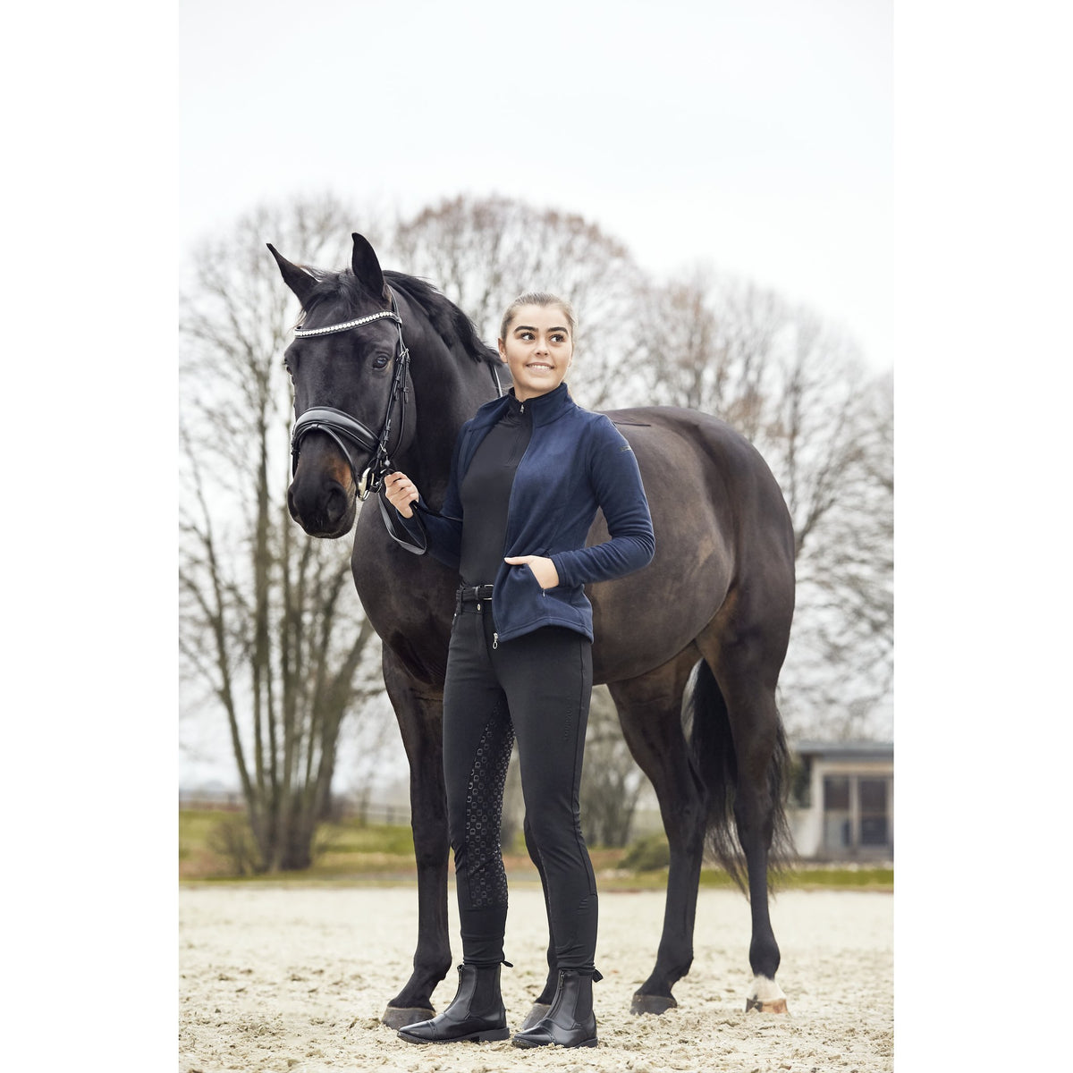 Equipage Gilly fleece cardigan för ridning