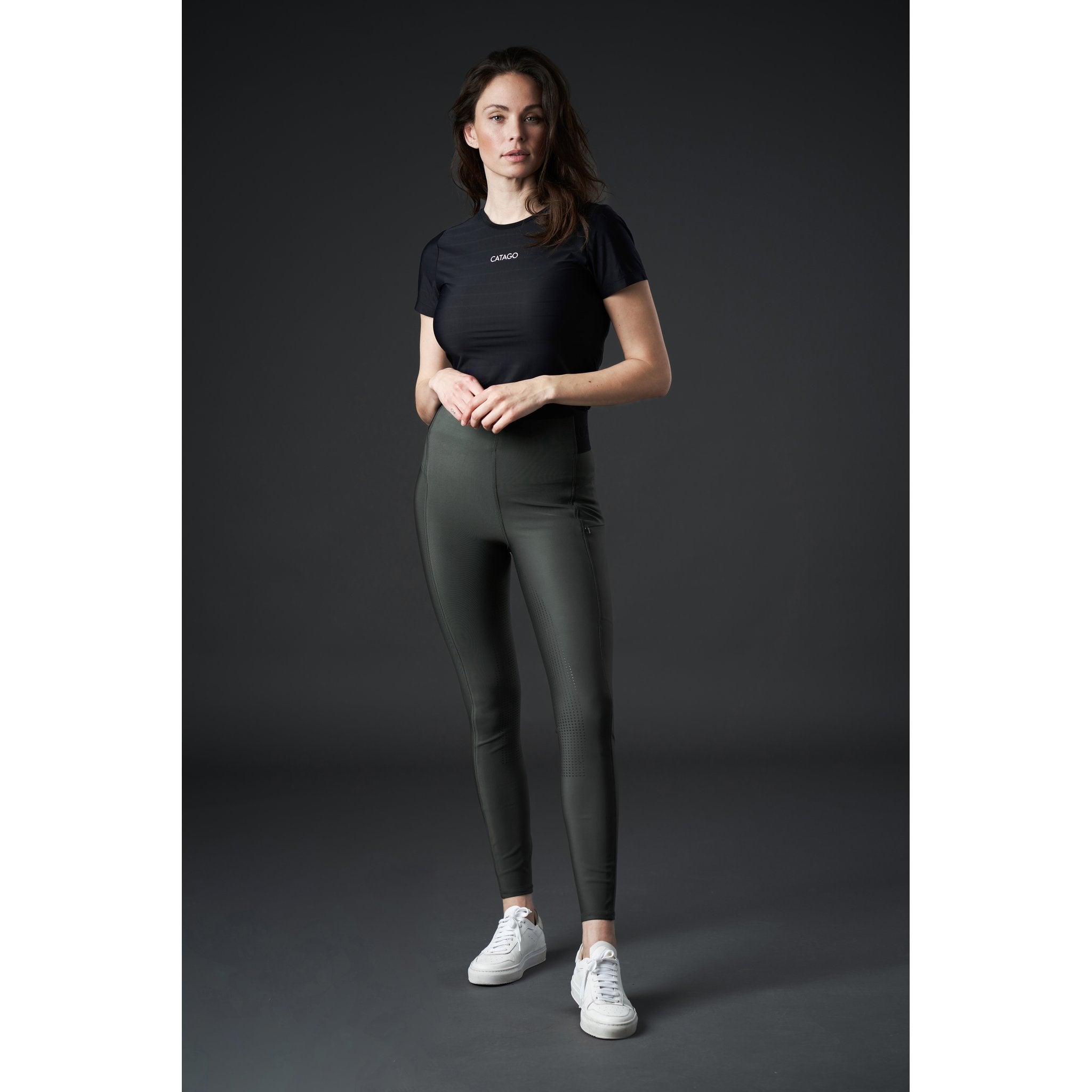 CATAGO Aroy ridtights med hög midja & helskodd