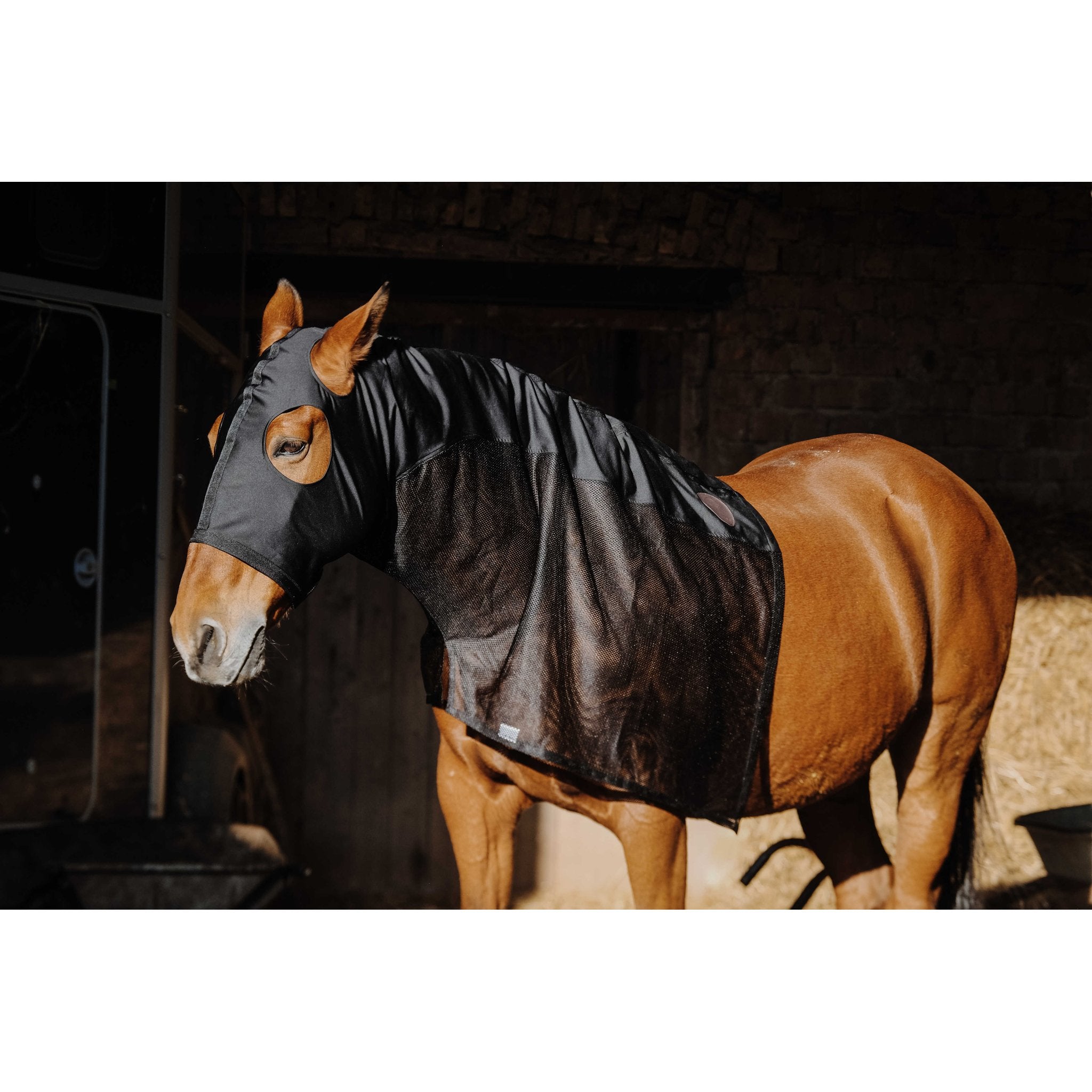 Equithème Lycra/Mesh halsskydd med mask