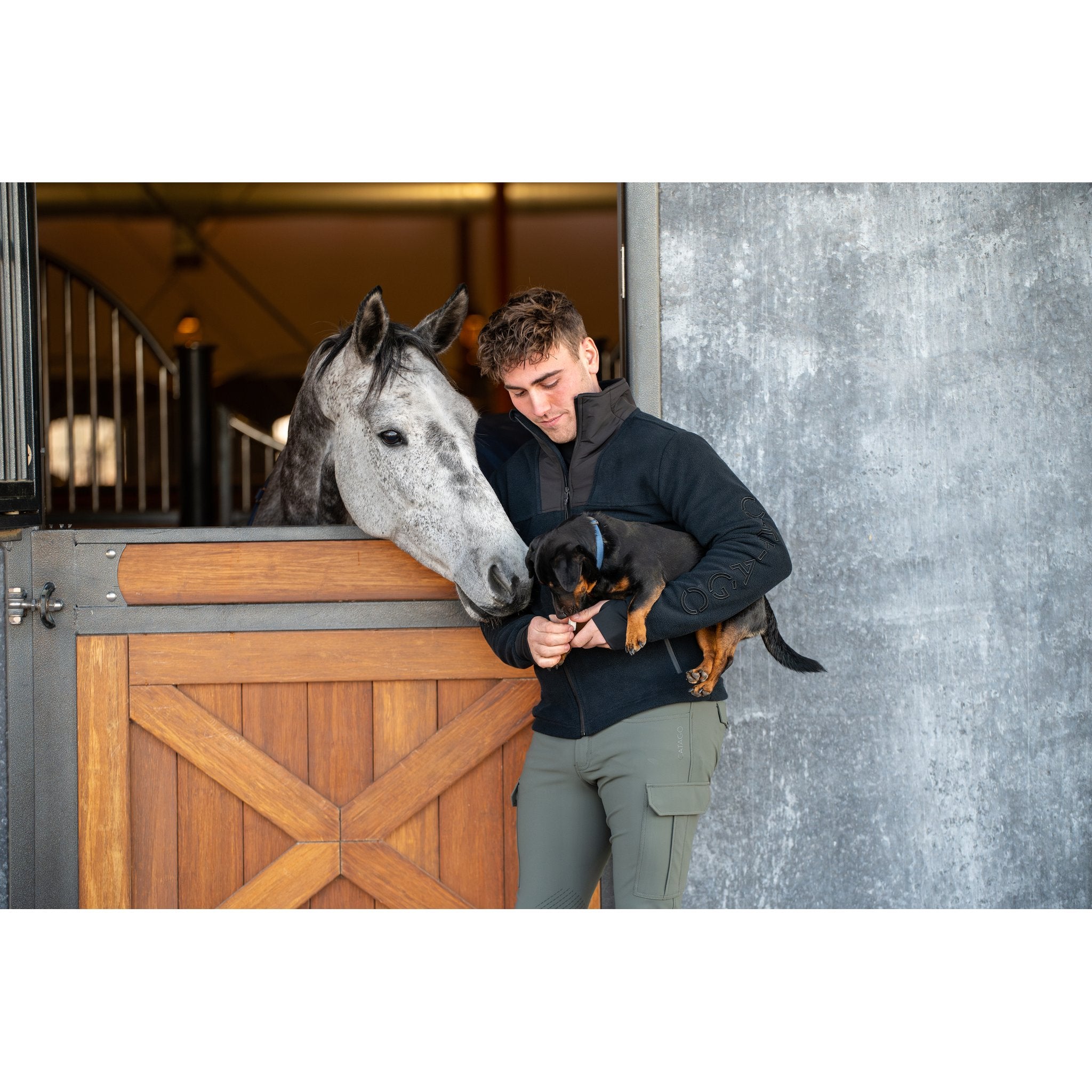 CATAGO MEN Aiden Zip ridjacka i polar fleece