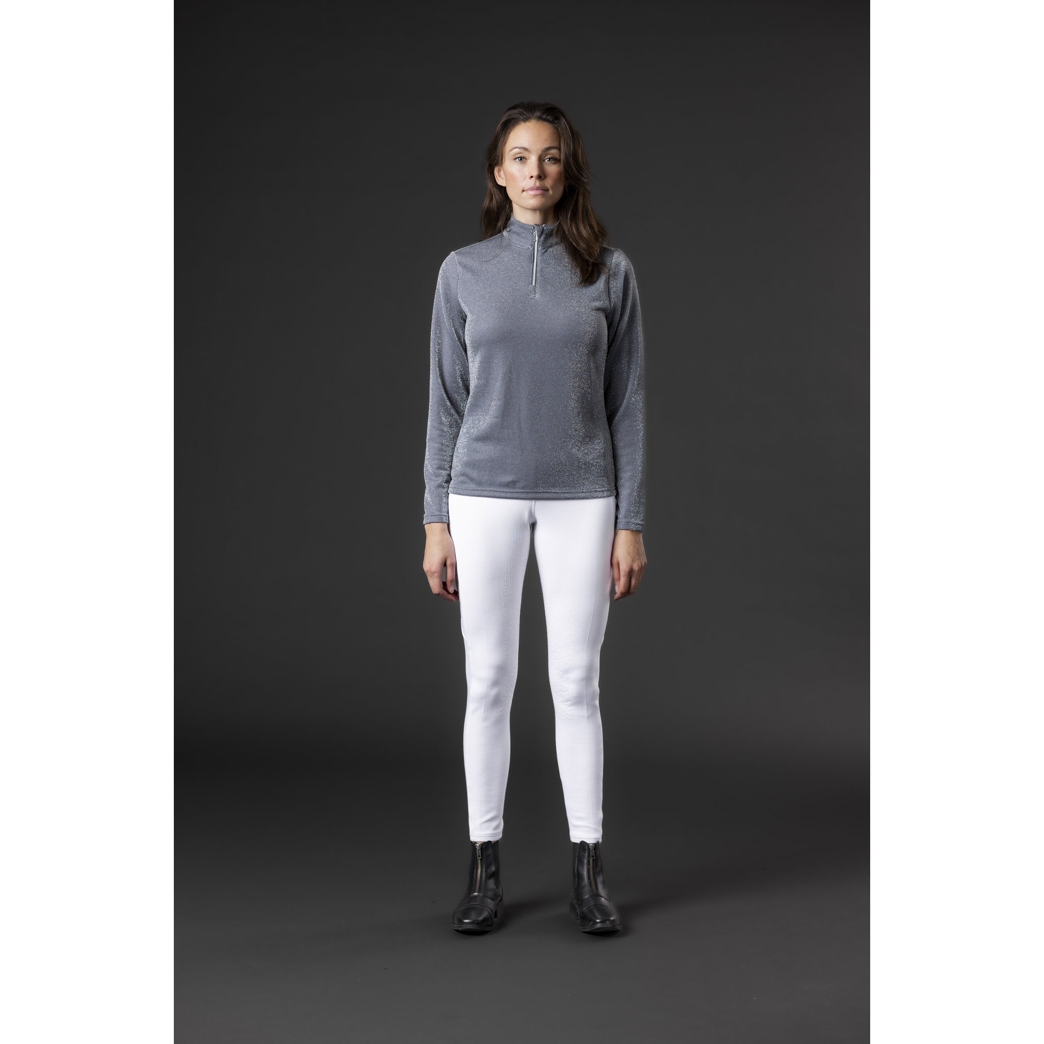 Equipage Shimmer långärmad ridskjorta med half-zip