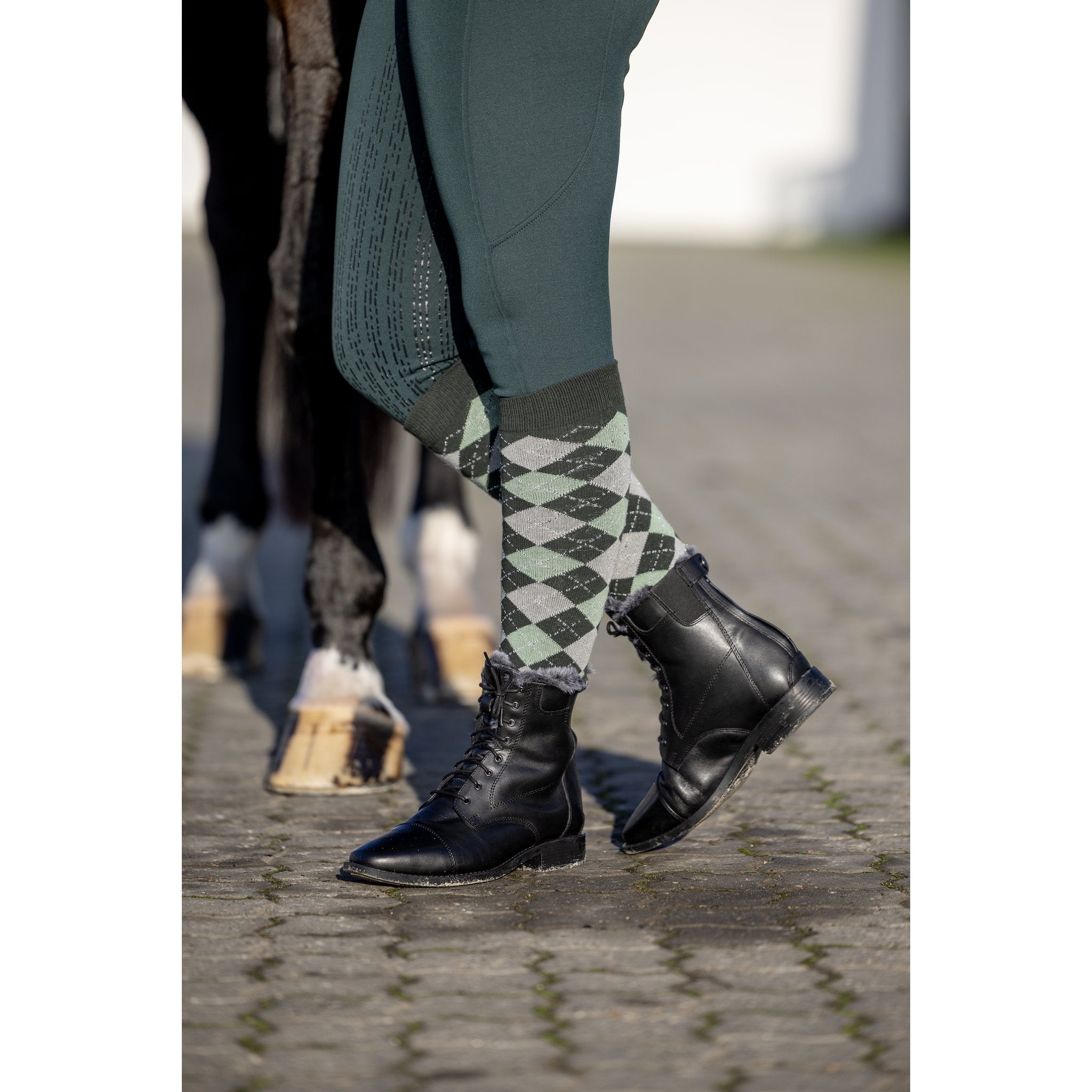 Equipage Lax argyle strumpor