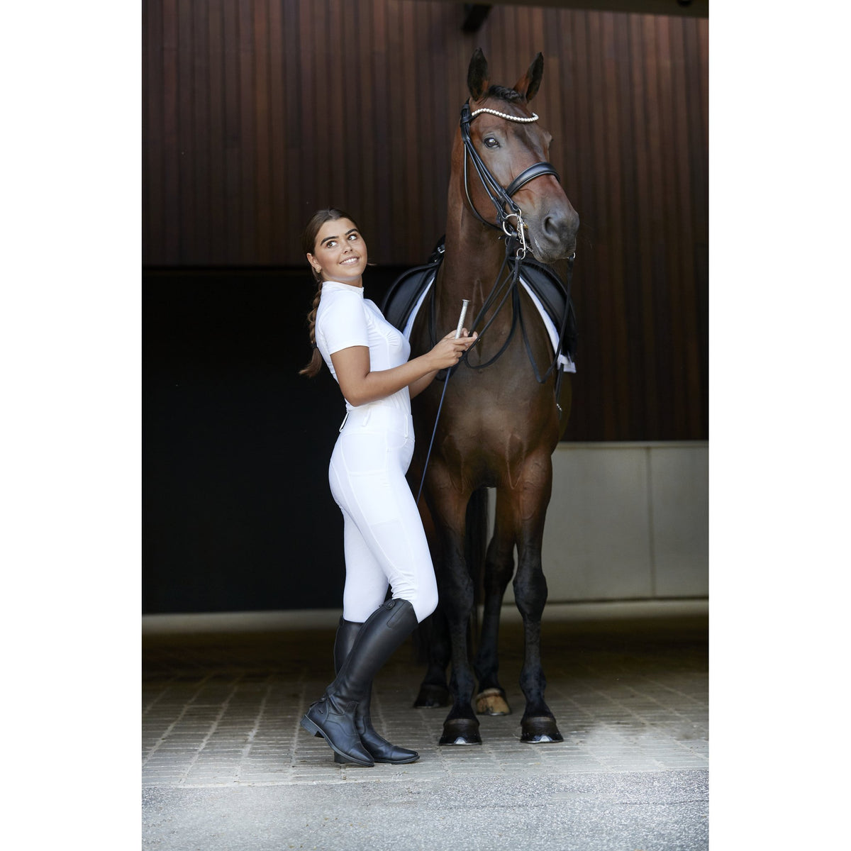 HorseGuard Kava roundsewn double bridle with reins