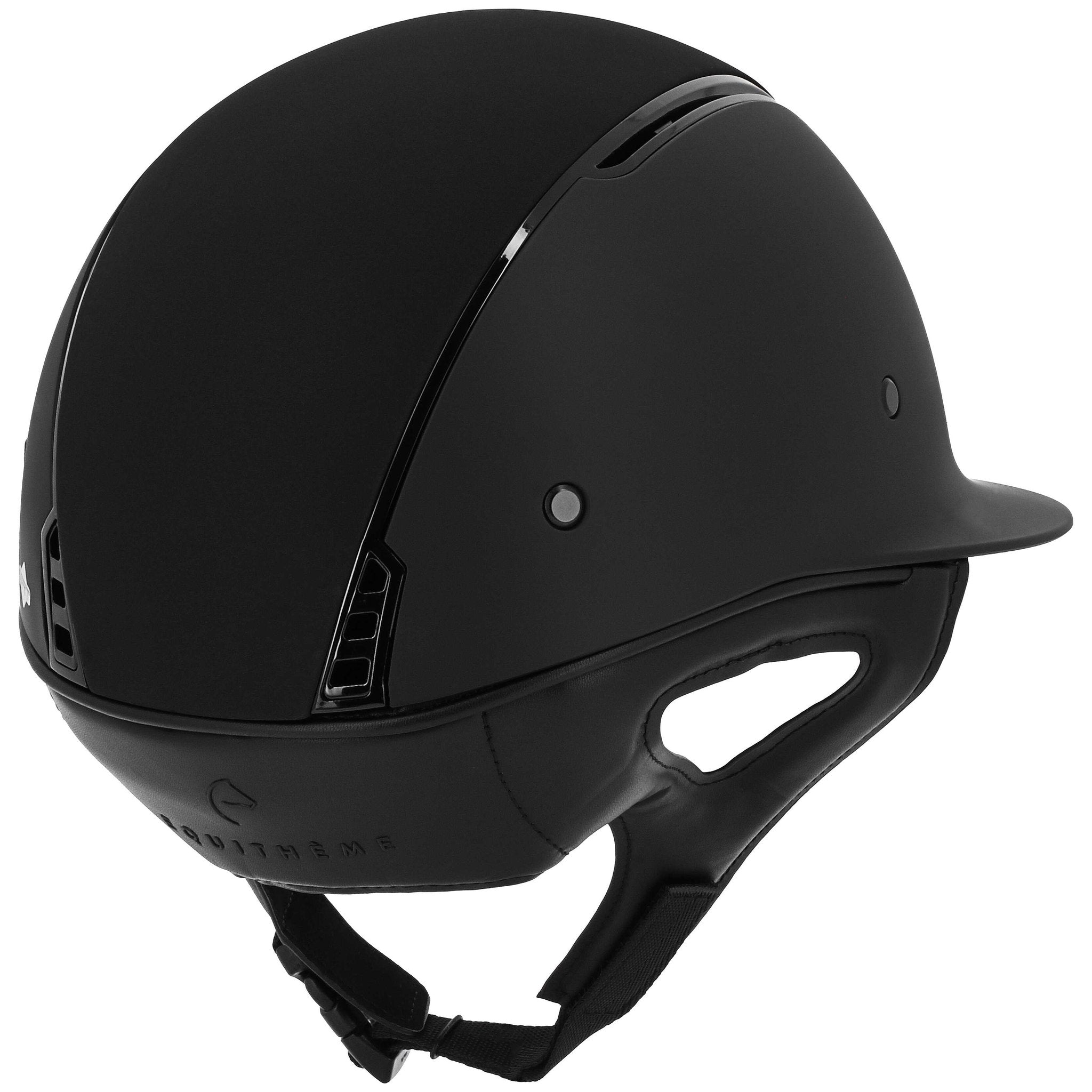 Equithème Soazy Ridhjälm med solskärm Glossy Black Rhinestones