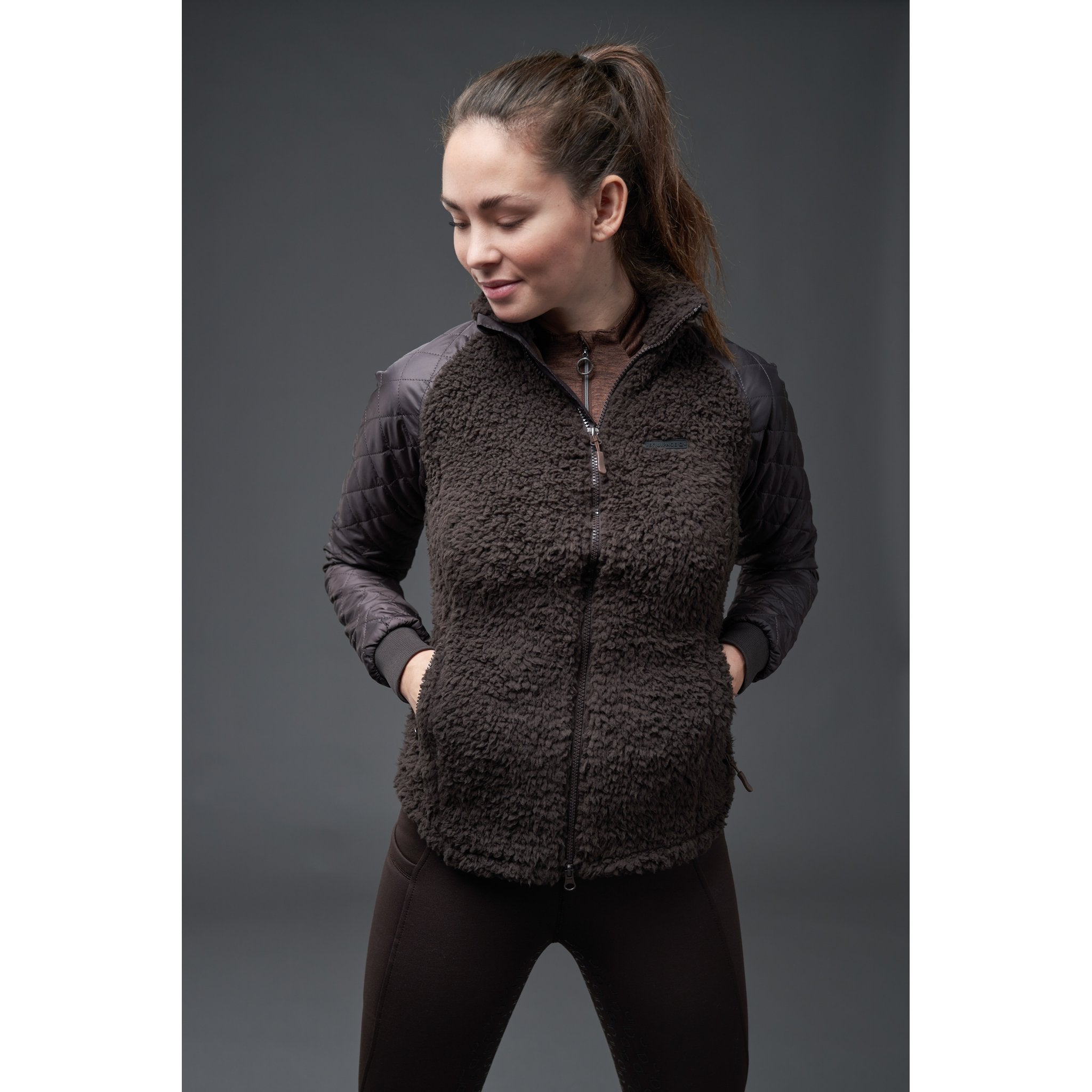 Equipage Lola mix zip jacka