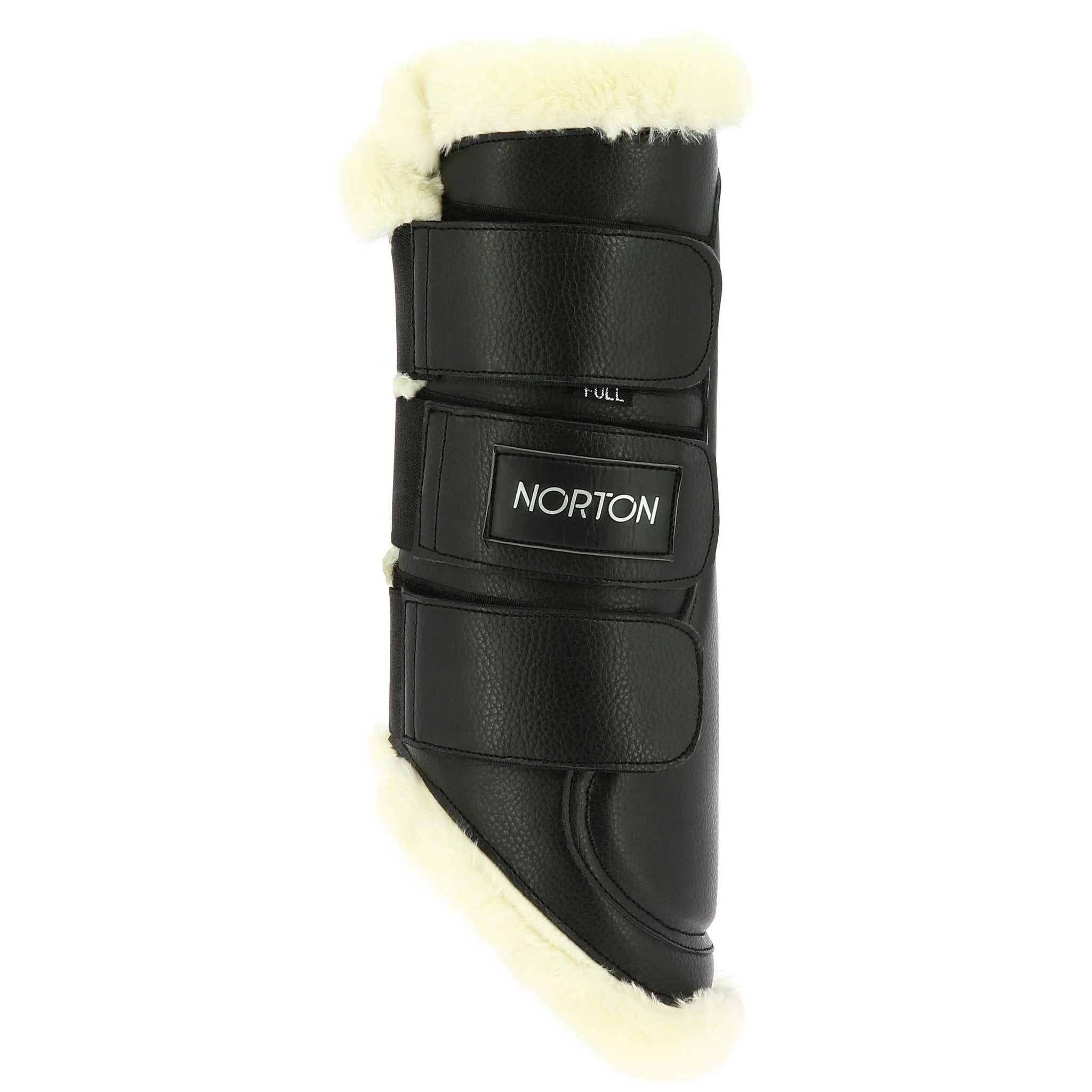 Norton benskydd med syntetisk fårskinn