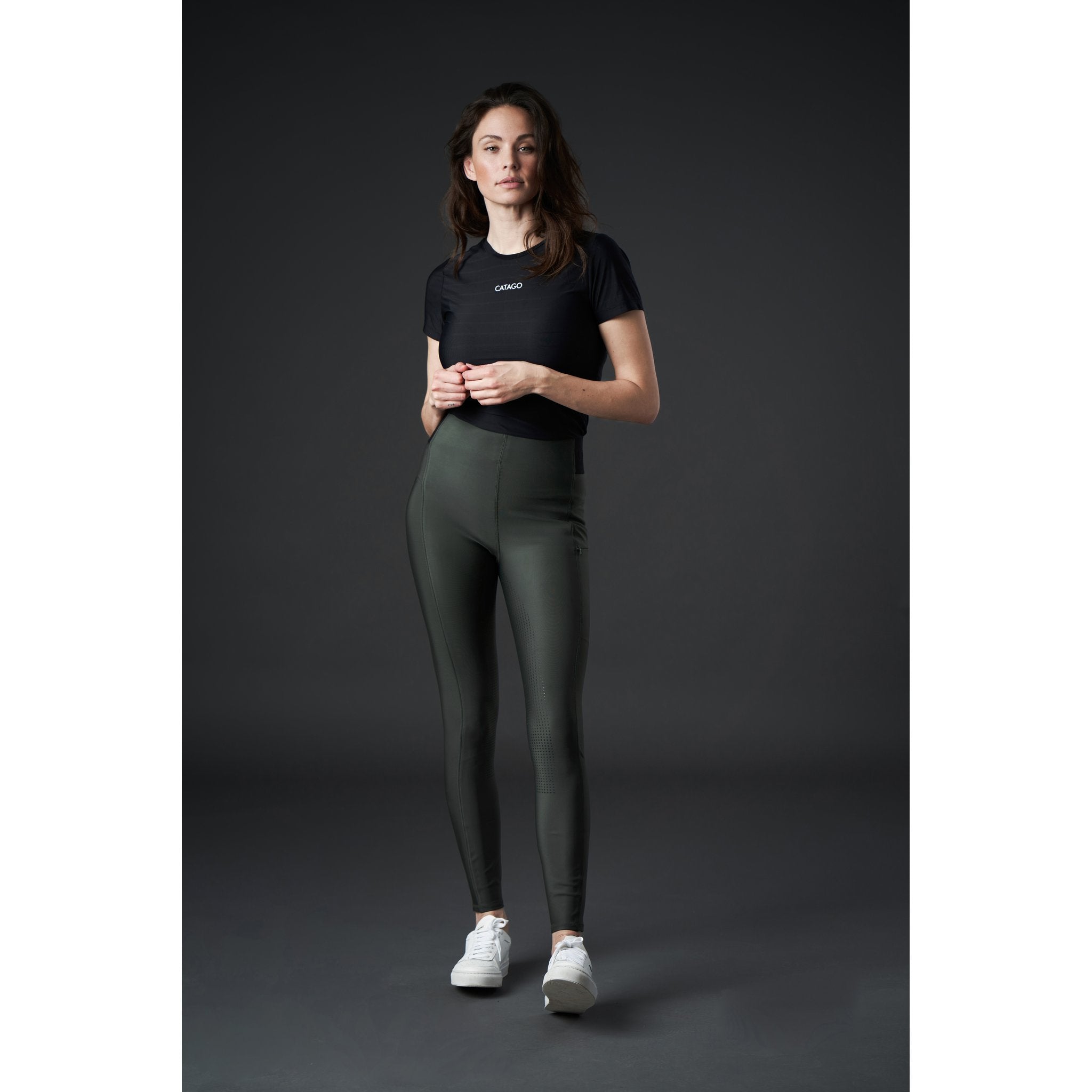 CATAGO Aroy ridtights med hög midja & helskodd