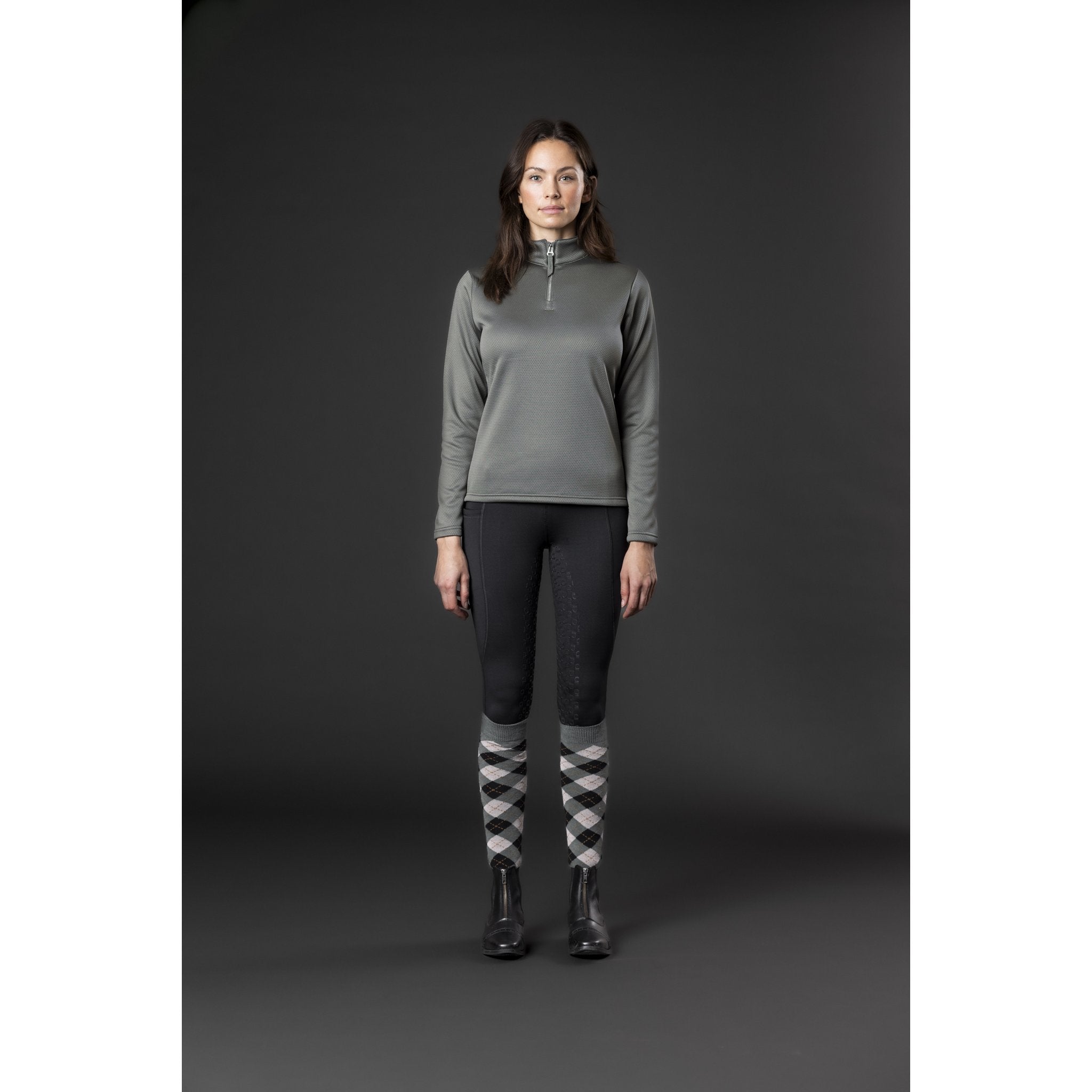 Equipage Scarlet långärmad ridskjorta med half-zip