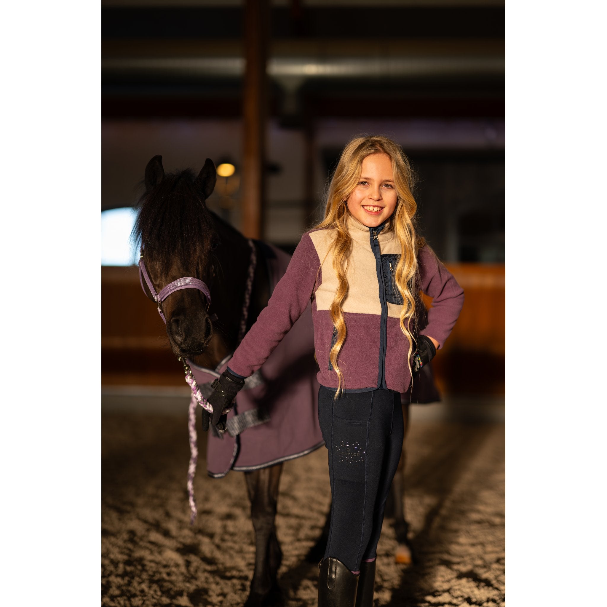 Equipage Minna zip fleece ridjacka för barn