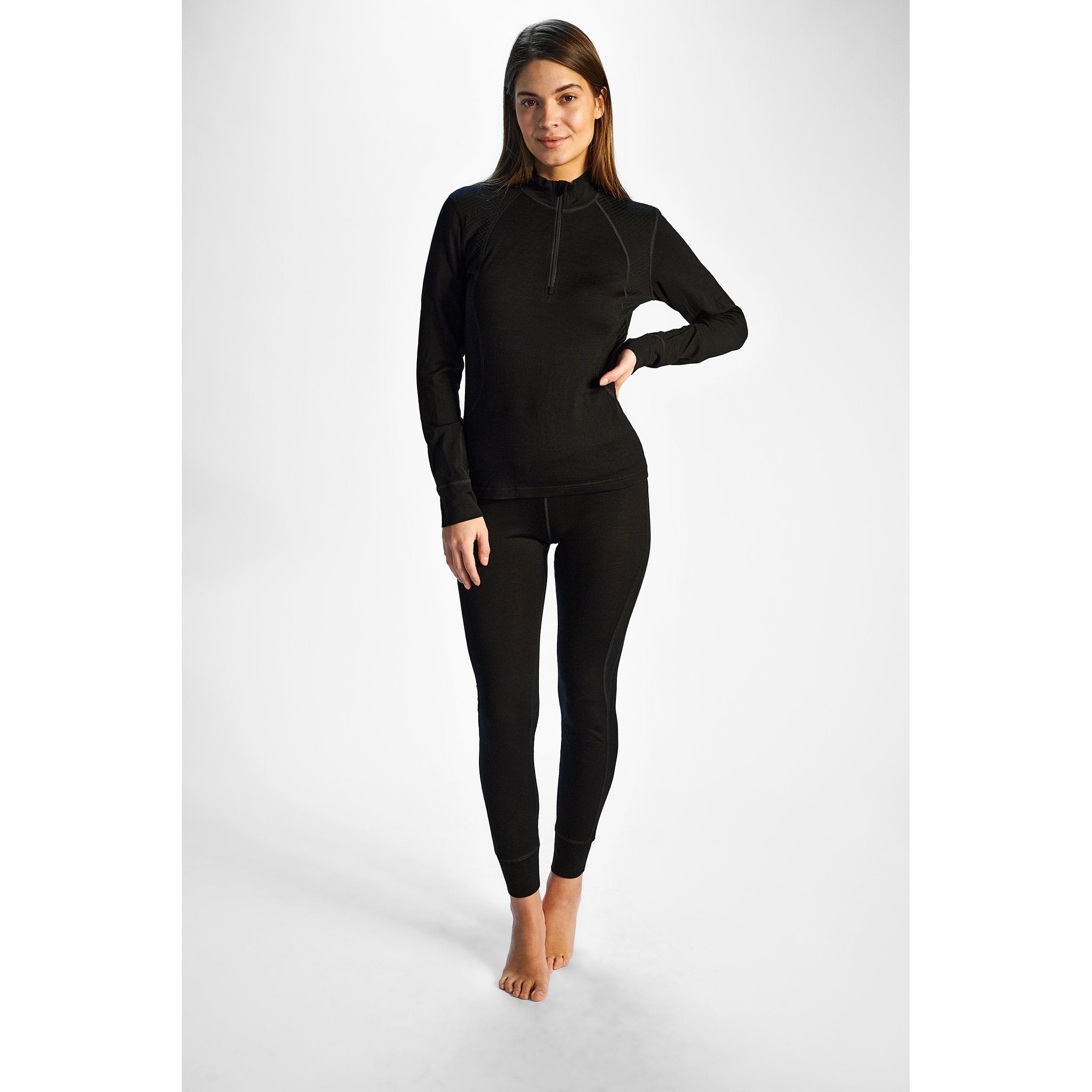 CATAGO Madeleine Merino långärmed half-zip top