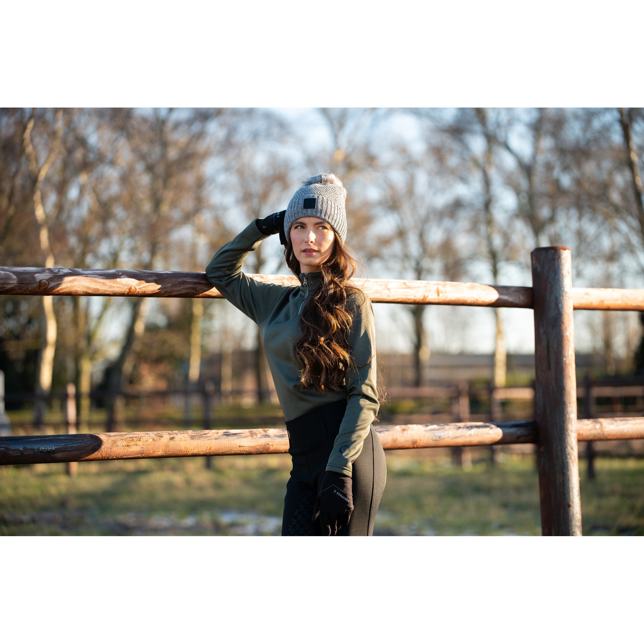 Equipage Scarlet långärmad ridskjorta med half-zip