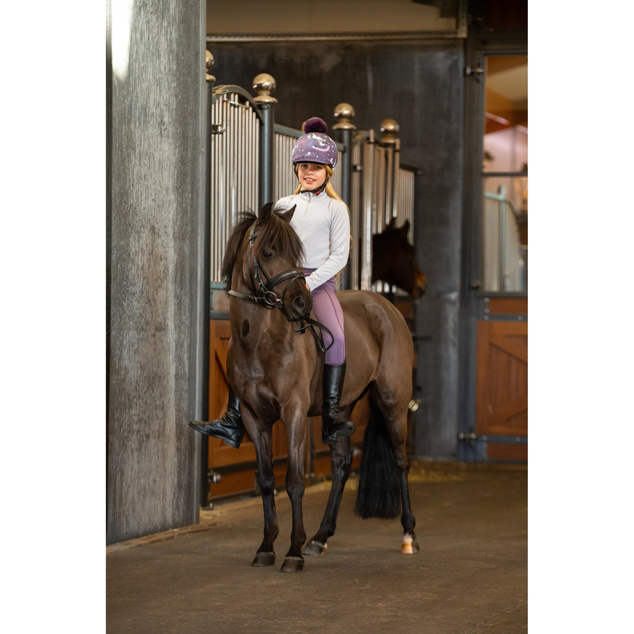 Equipage Shimmer långärmad ridskjorta med half-zip