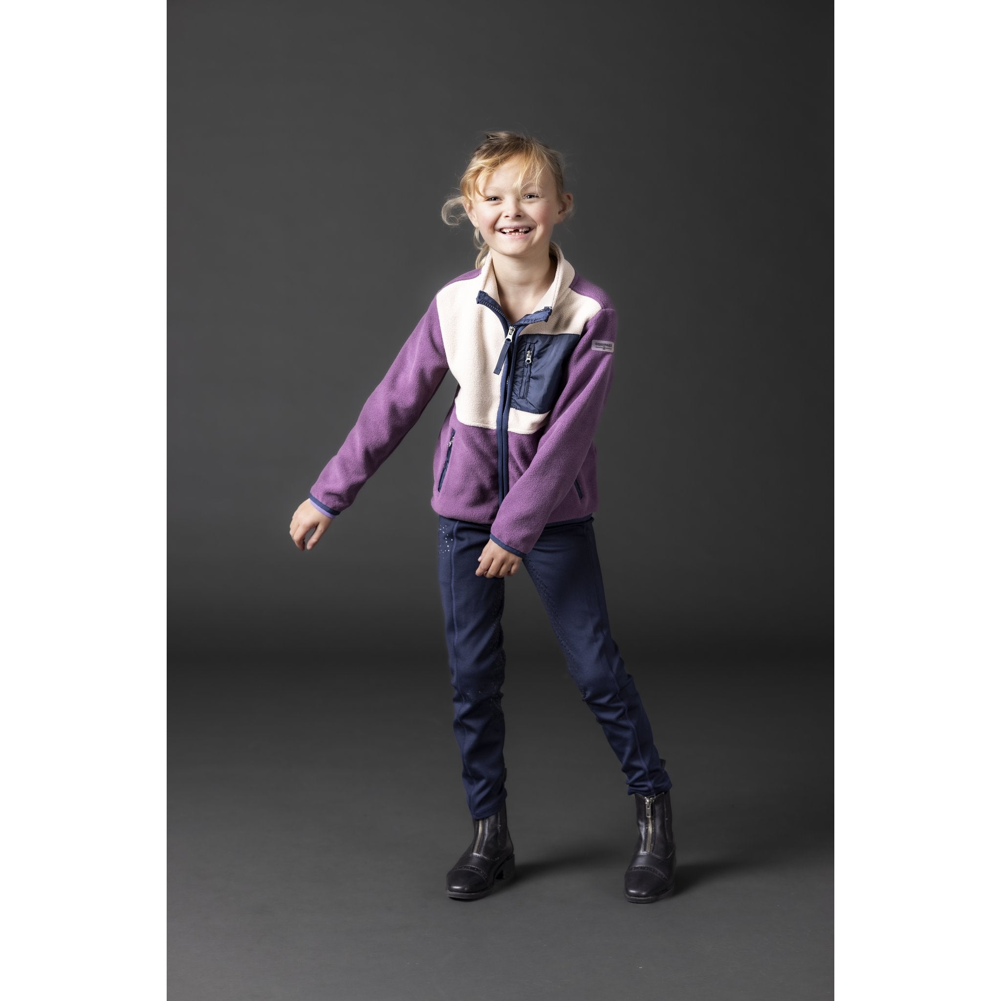 Equipage Minna zip fleece ridjacka för barn