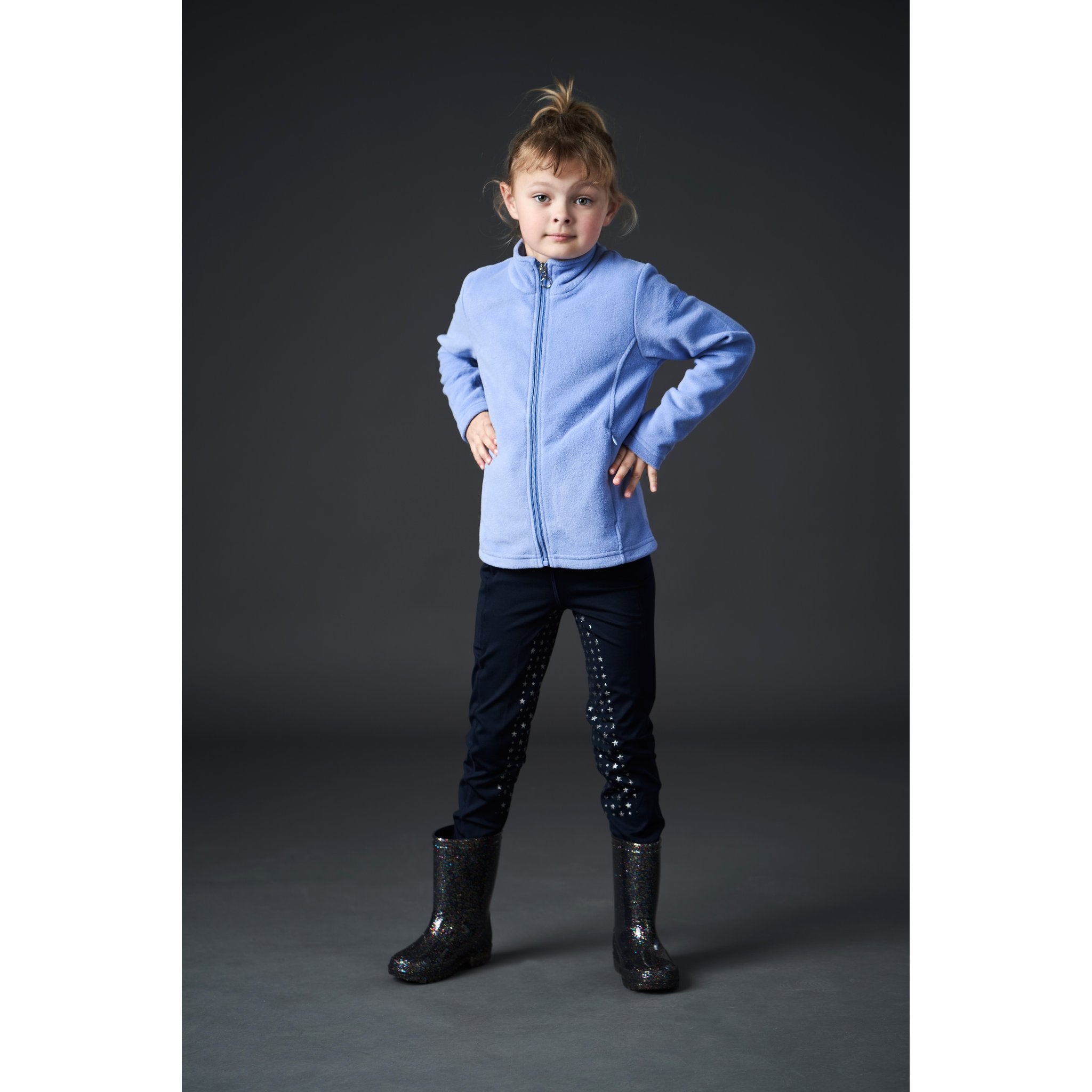 Equipage Gilly fleece cardigan för ridning - barn