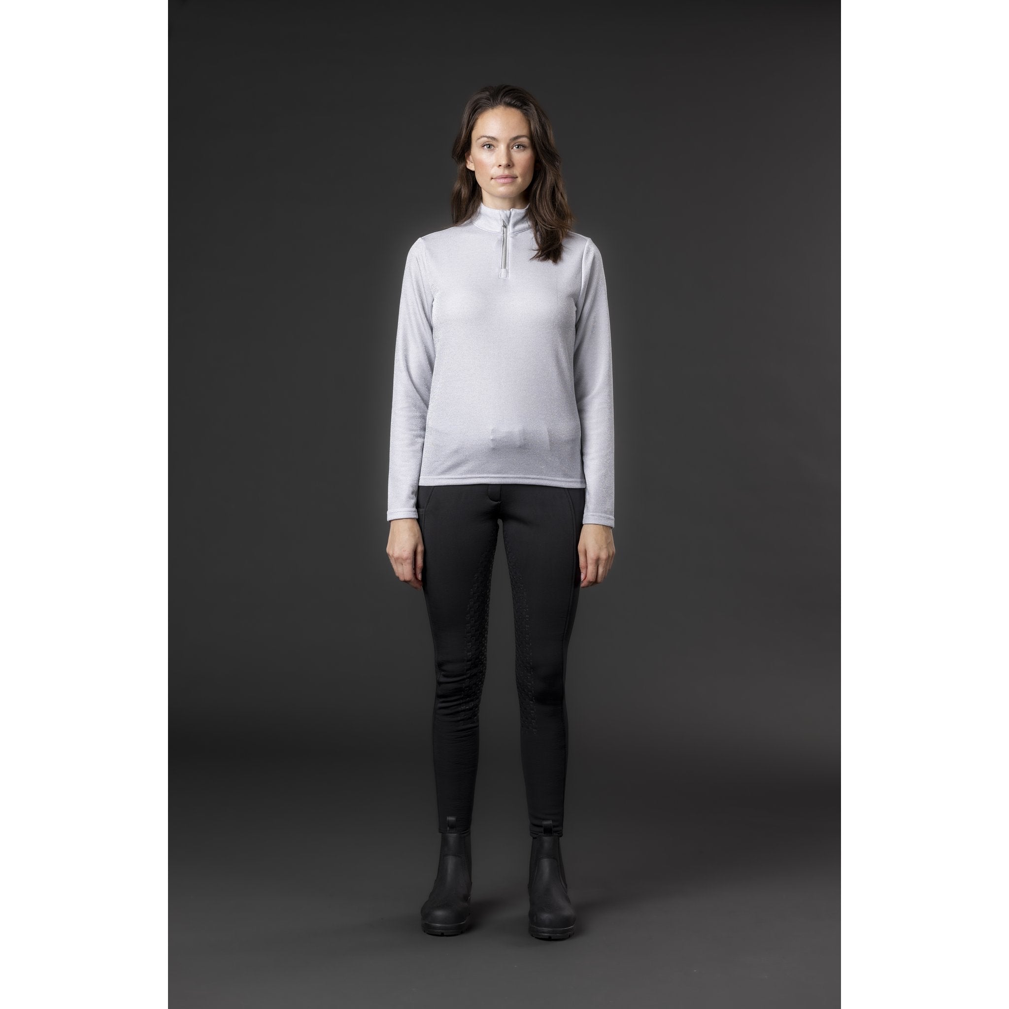 Equipage Shimmer långärmad ridskjorta med half-zip