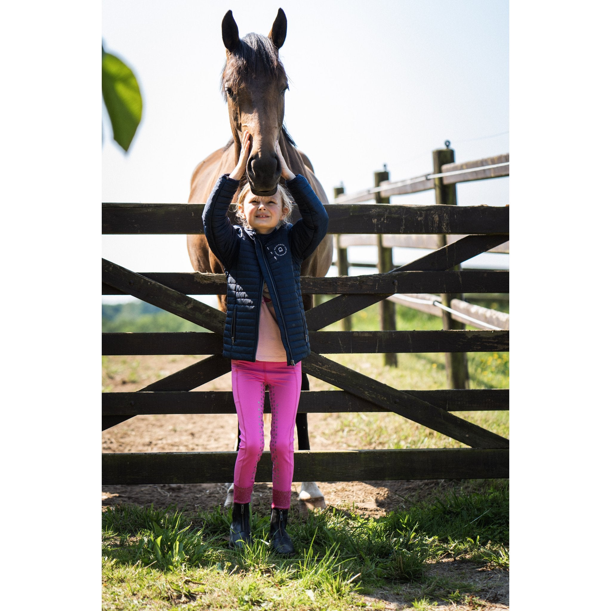 Equipage Molly Heart glitter tights kids