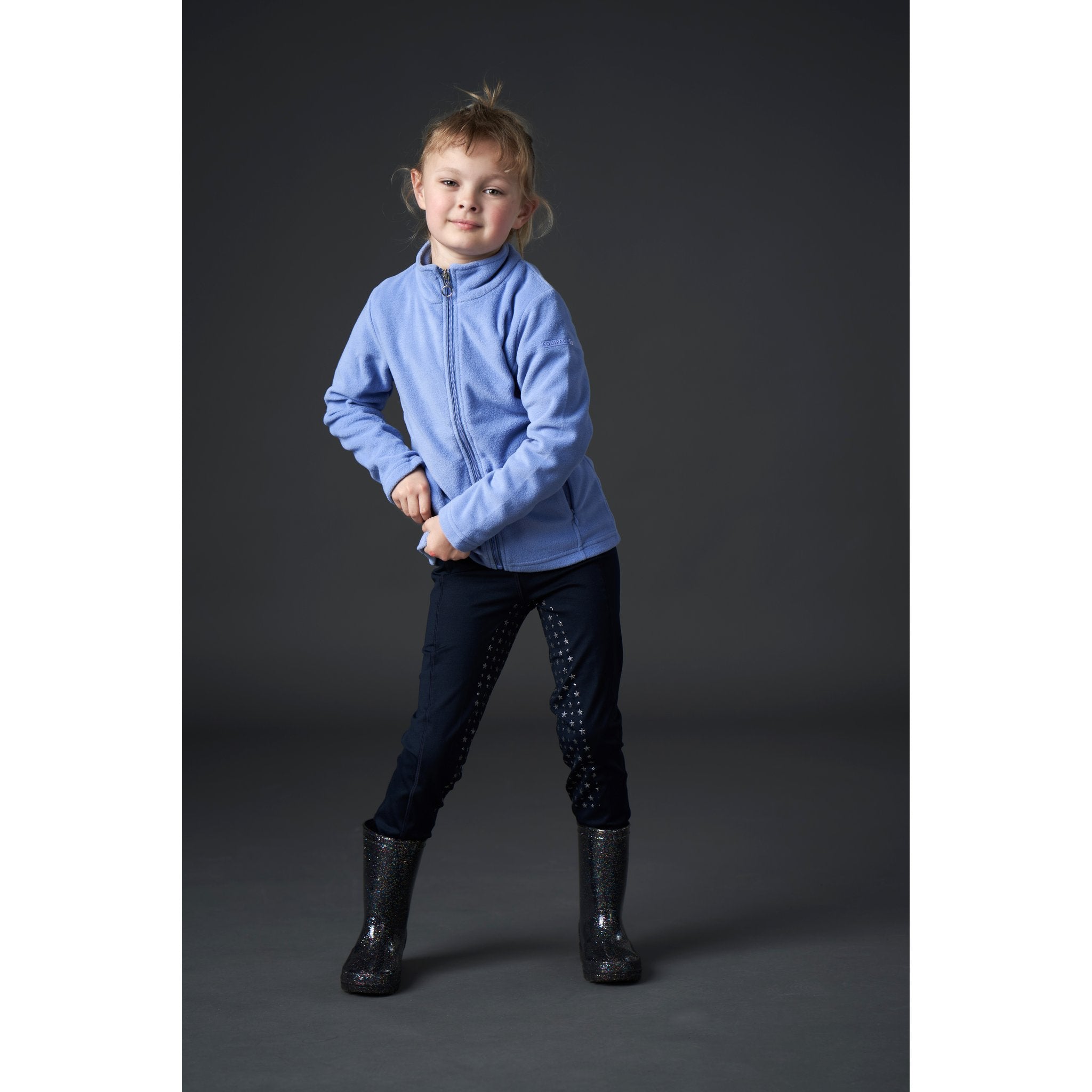 Equipage Gilly fleece cardigan för ridning - barn