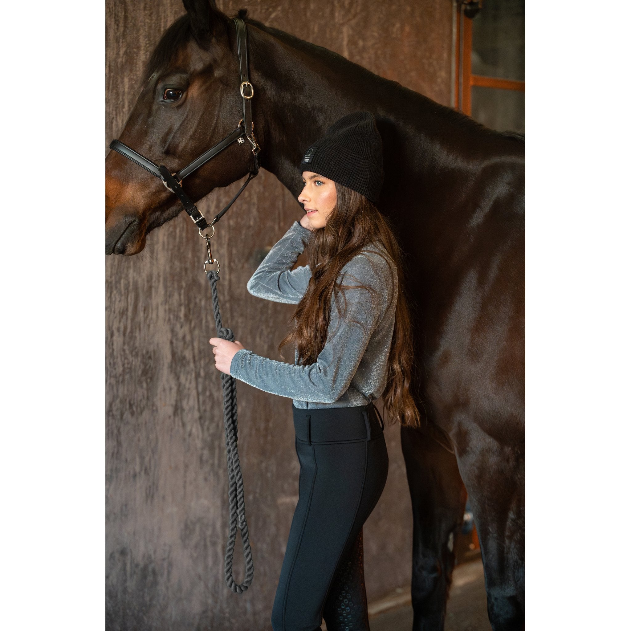 Equipage Shimmer långärmad ridskjorta med half-zip