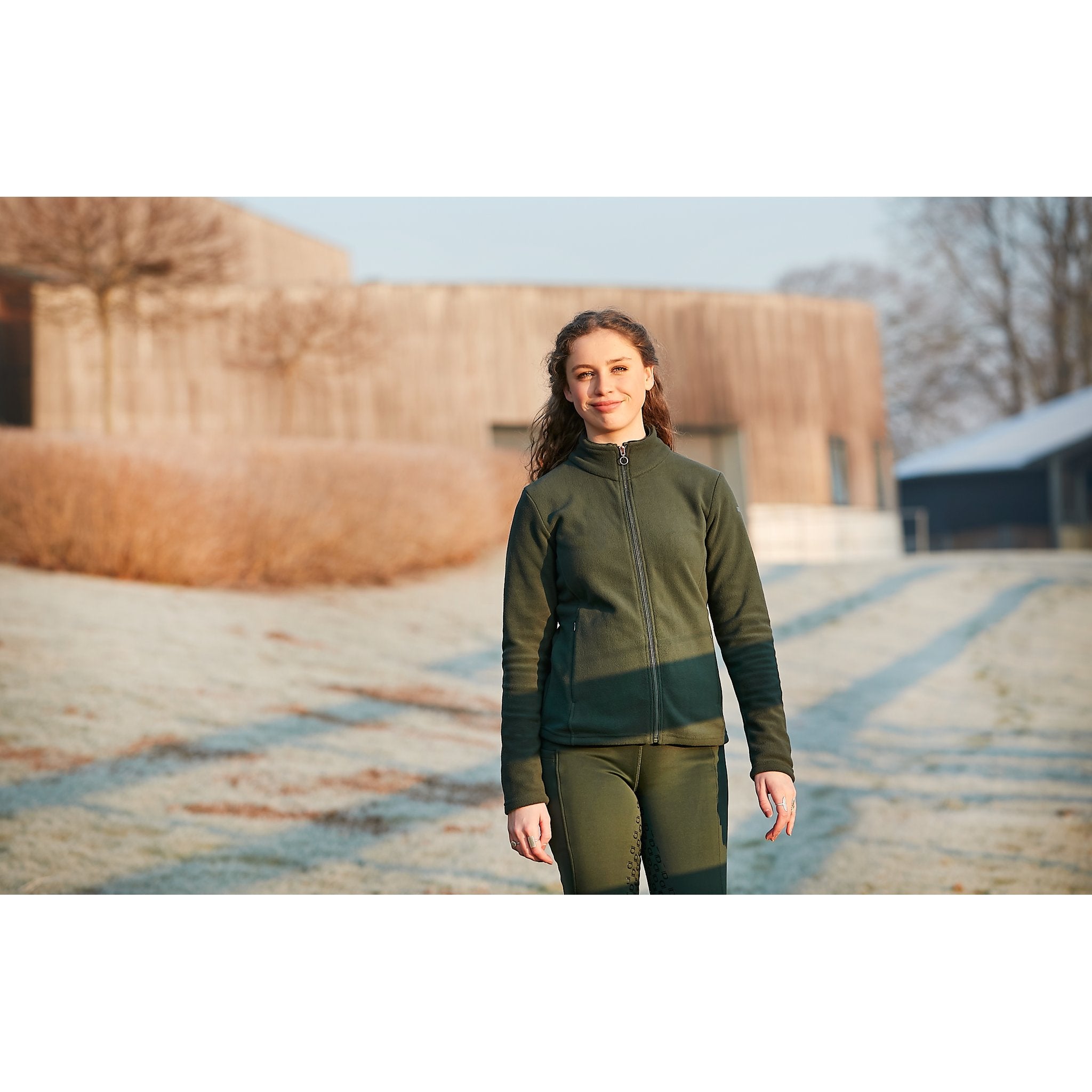Equipage Gilly fleece cardigan för ridning
