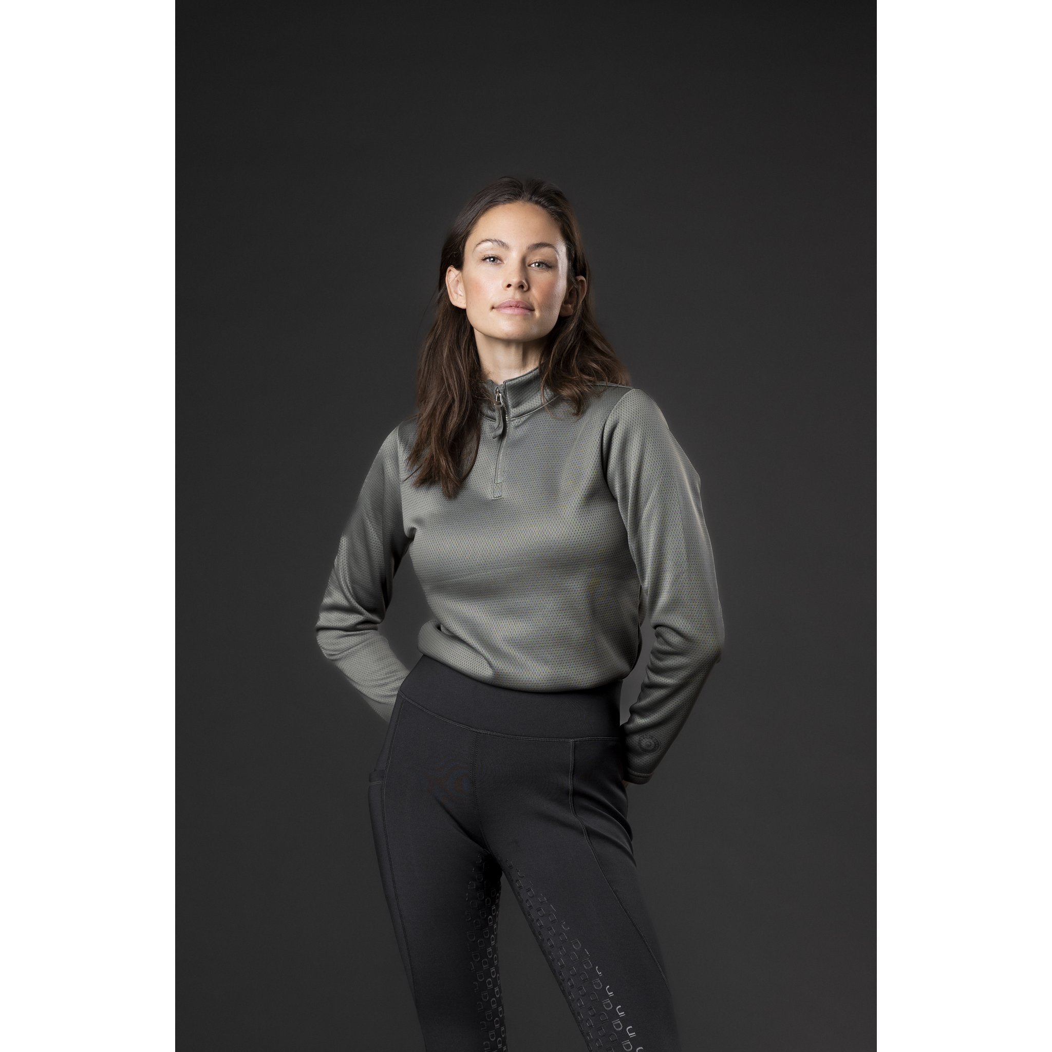 Equipage Scarlet långärmad ridskjorta med half-zip