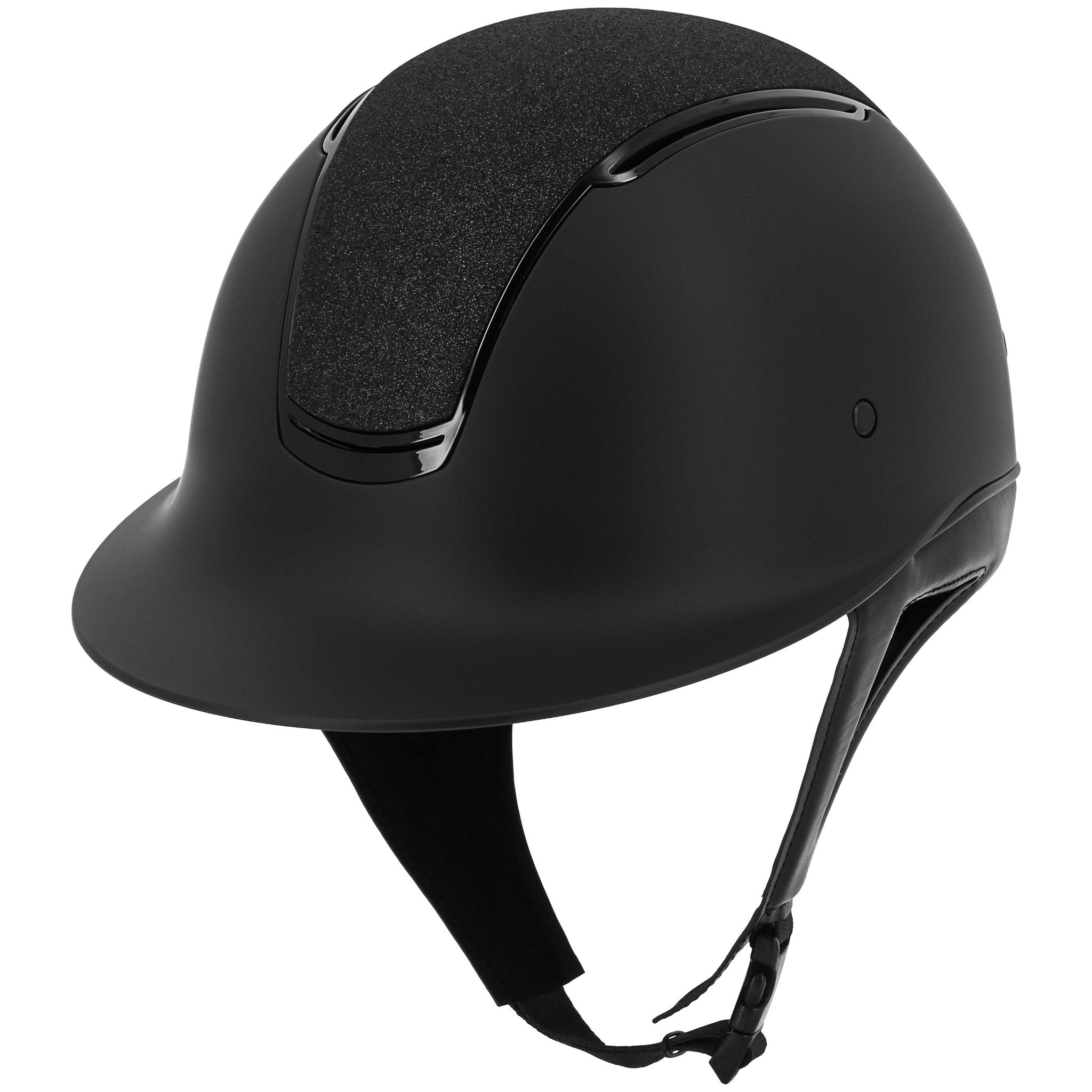 Equithème Soazy Ridhjälm med solskärm Glossy Black Crystal top