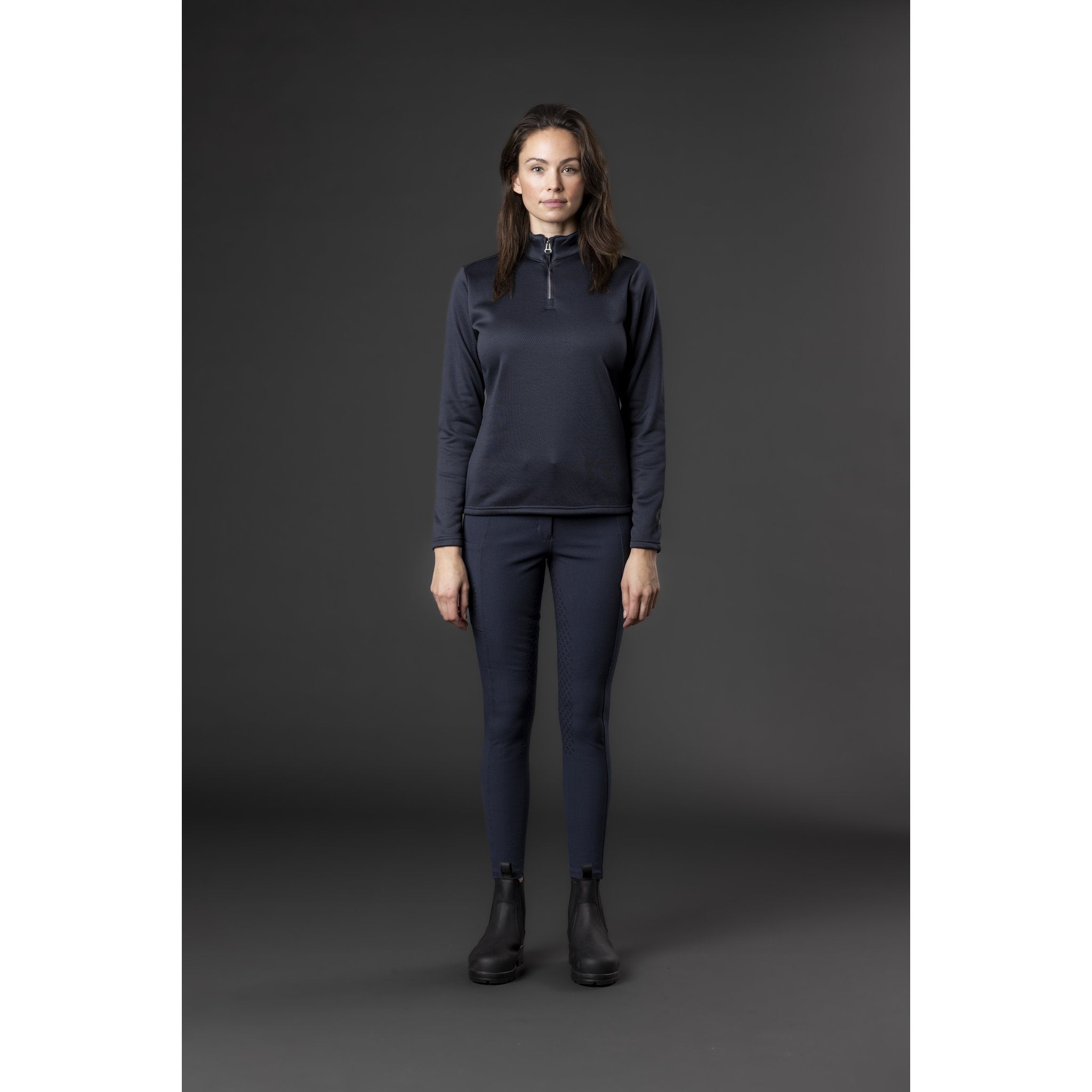 Equipage Scarlet långärmad ridskjorta med half-zip