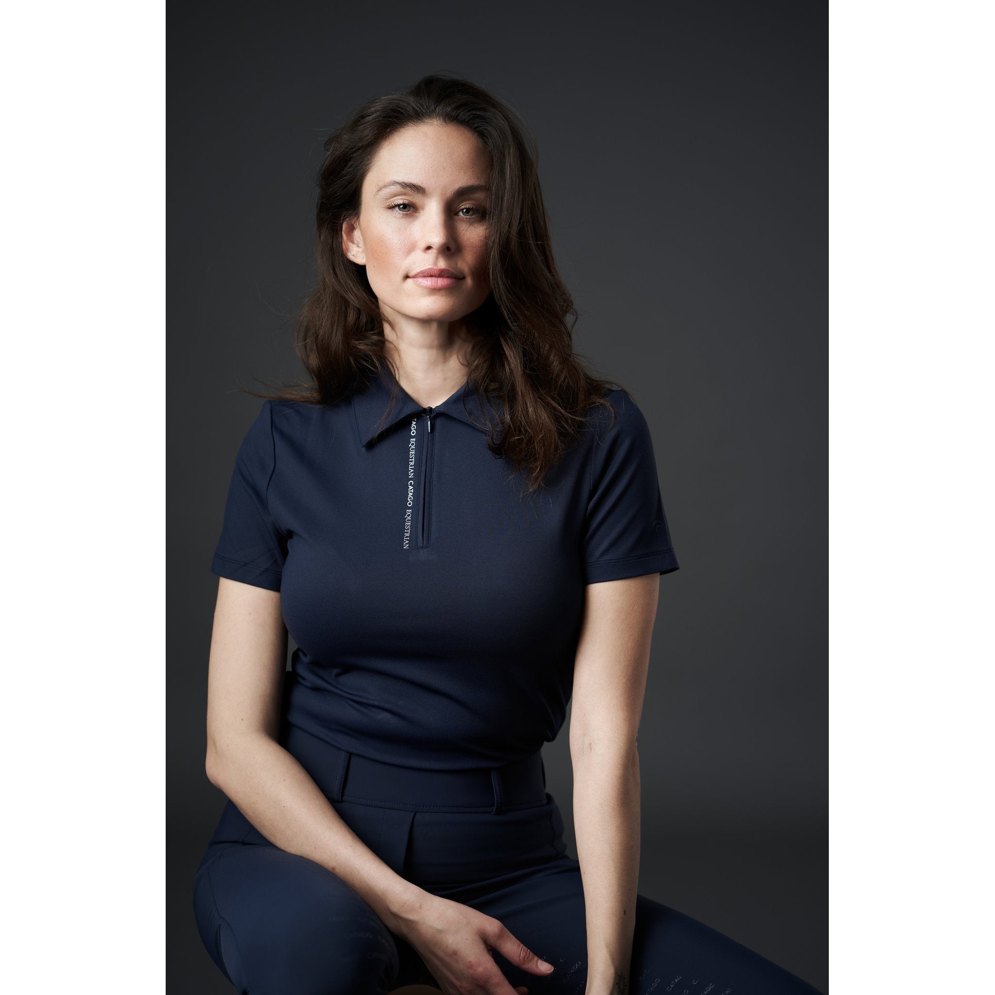 CATAGO Nash zip polo kortärmad ridblus