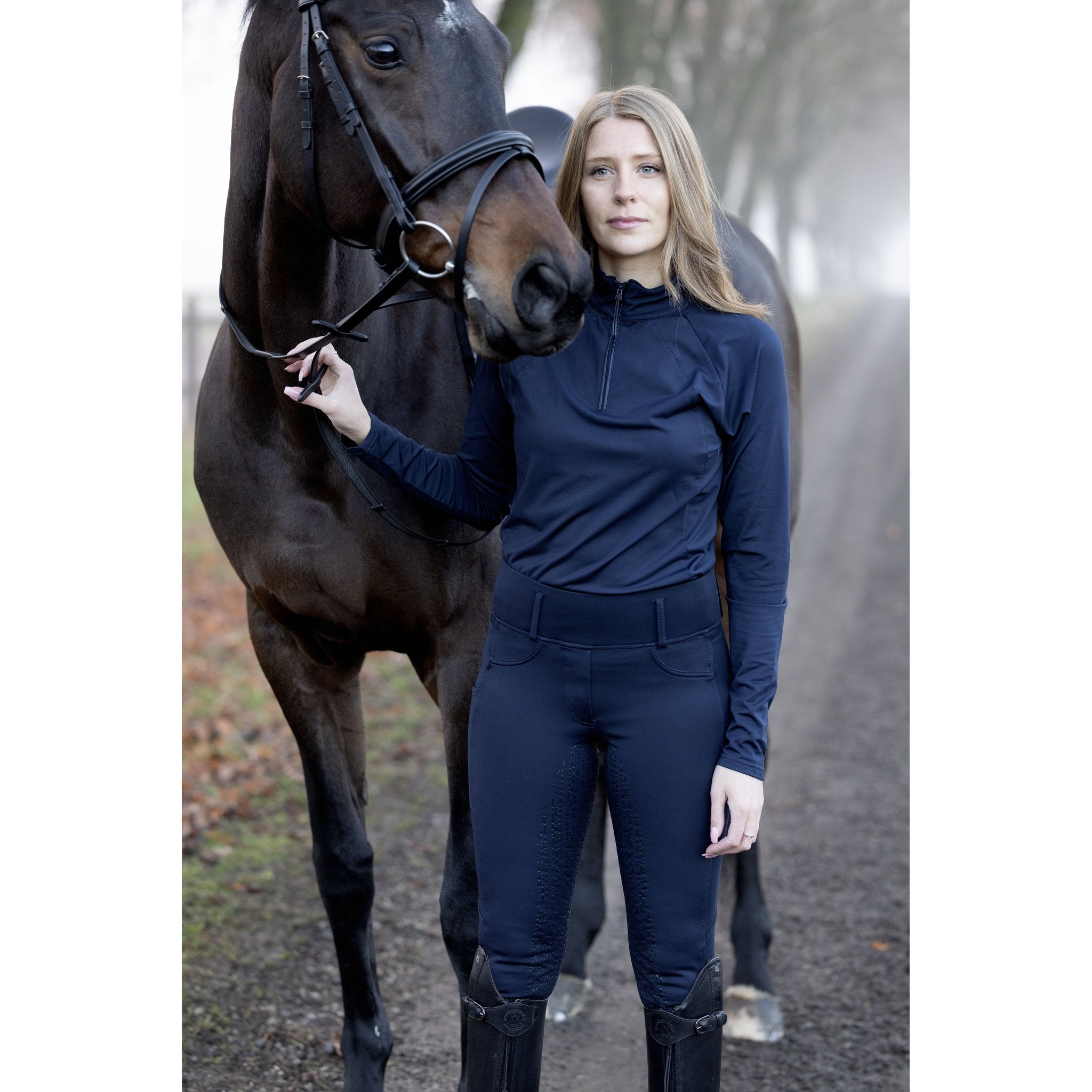 Equipage Redmond långärmad tröja, half-zip