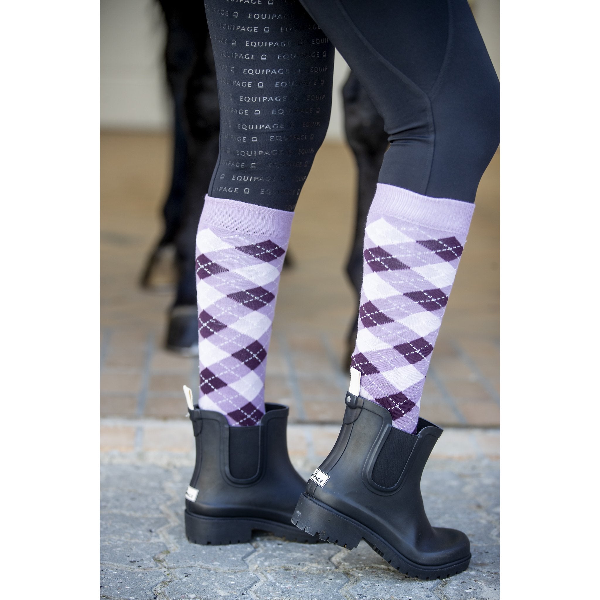 Equipage Lax argyle strumpor