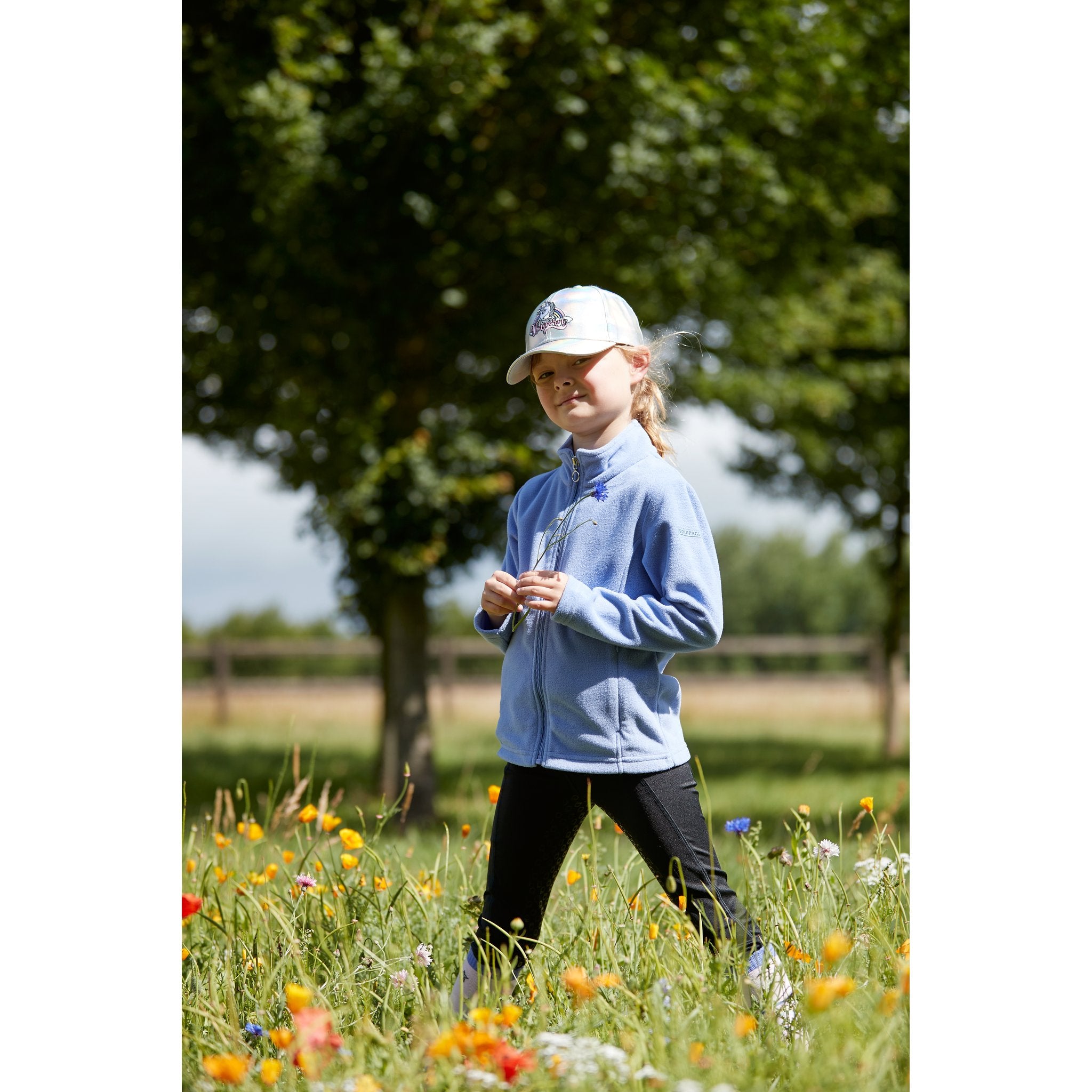 Equipage Gilly fleece cardigan för ridning - barn