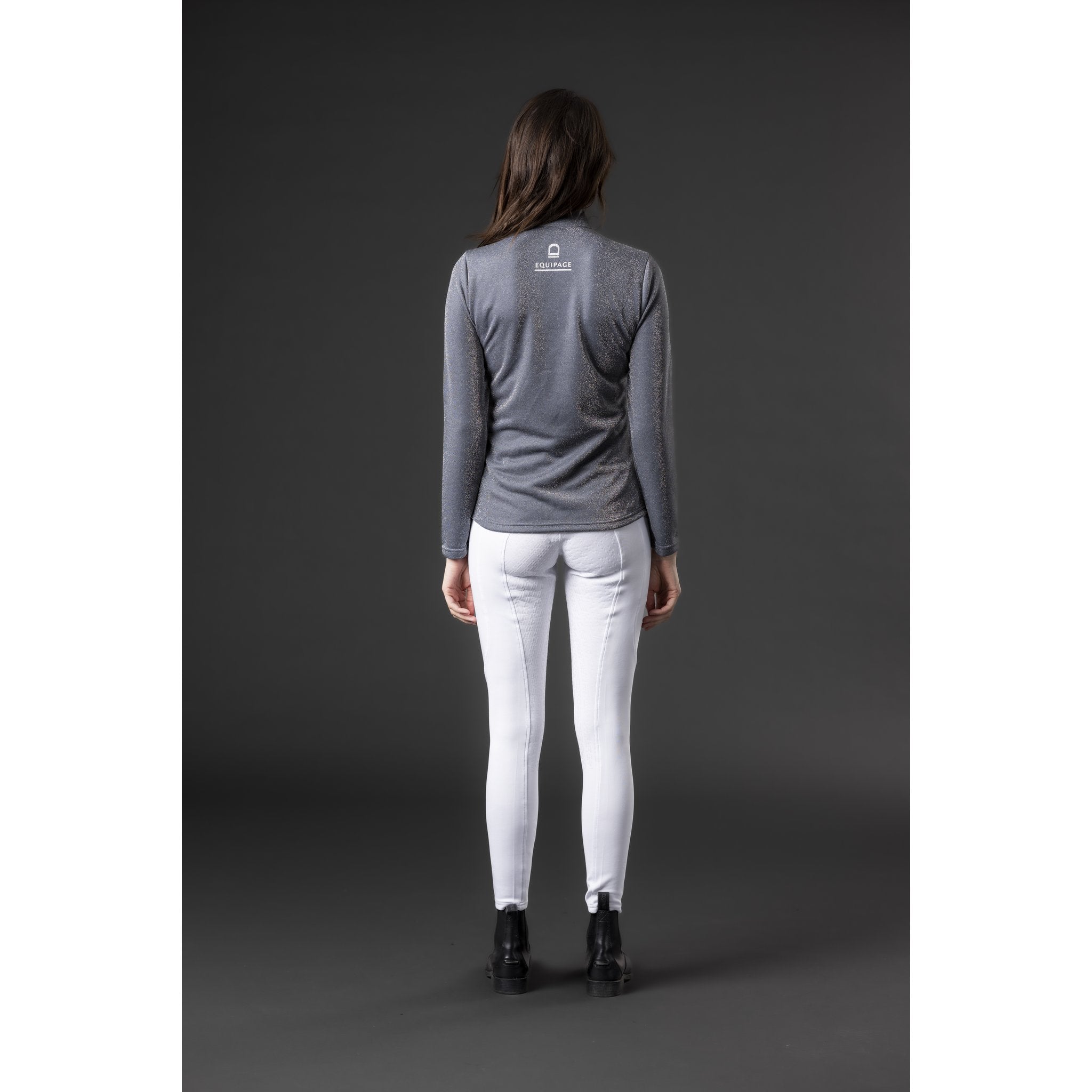 Equipage Shimmer långärmad ridskjorta med half-zip