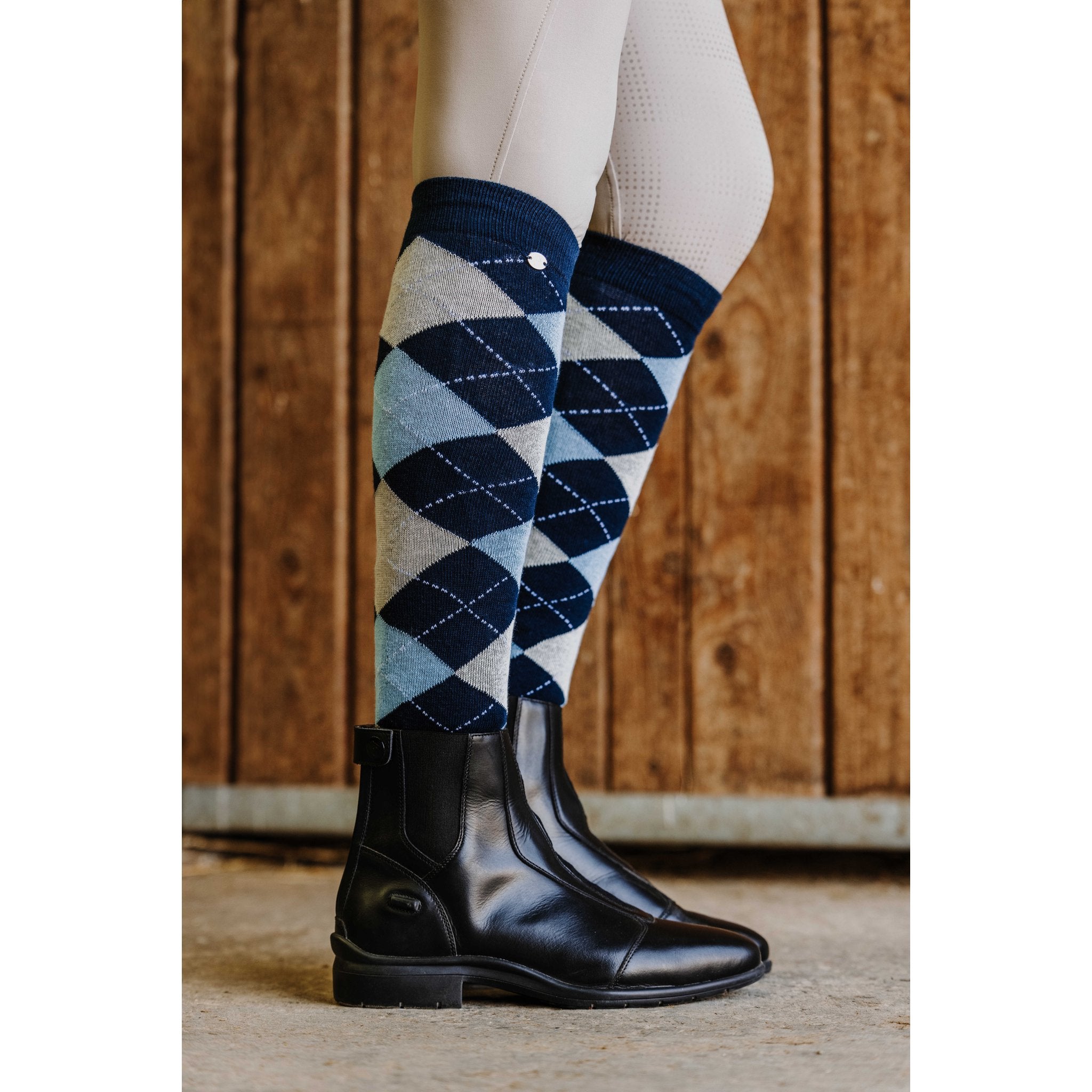 Equithème Argyle Strumpa